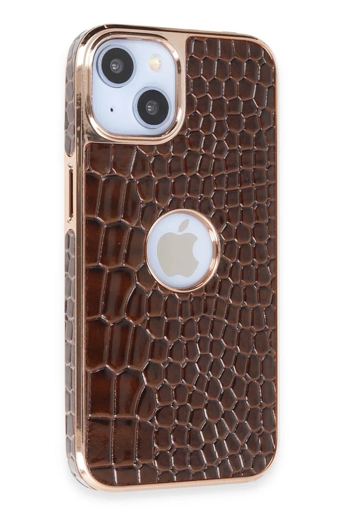 uryport Apple iPhone 14 Kılıf Snake Kapak - Kahverengi