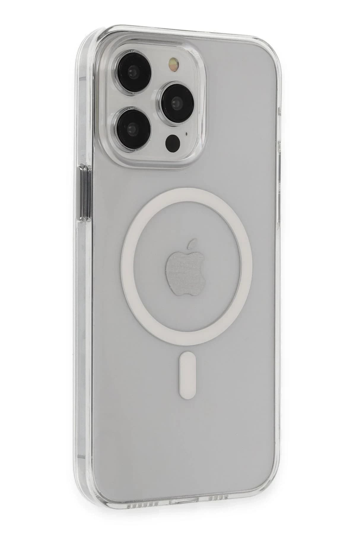 uryport Apple iPhone 15 Pro Kılıf Tron Şeffaf Magsafe Kapak - Şeffaf