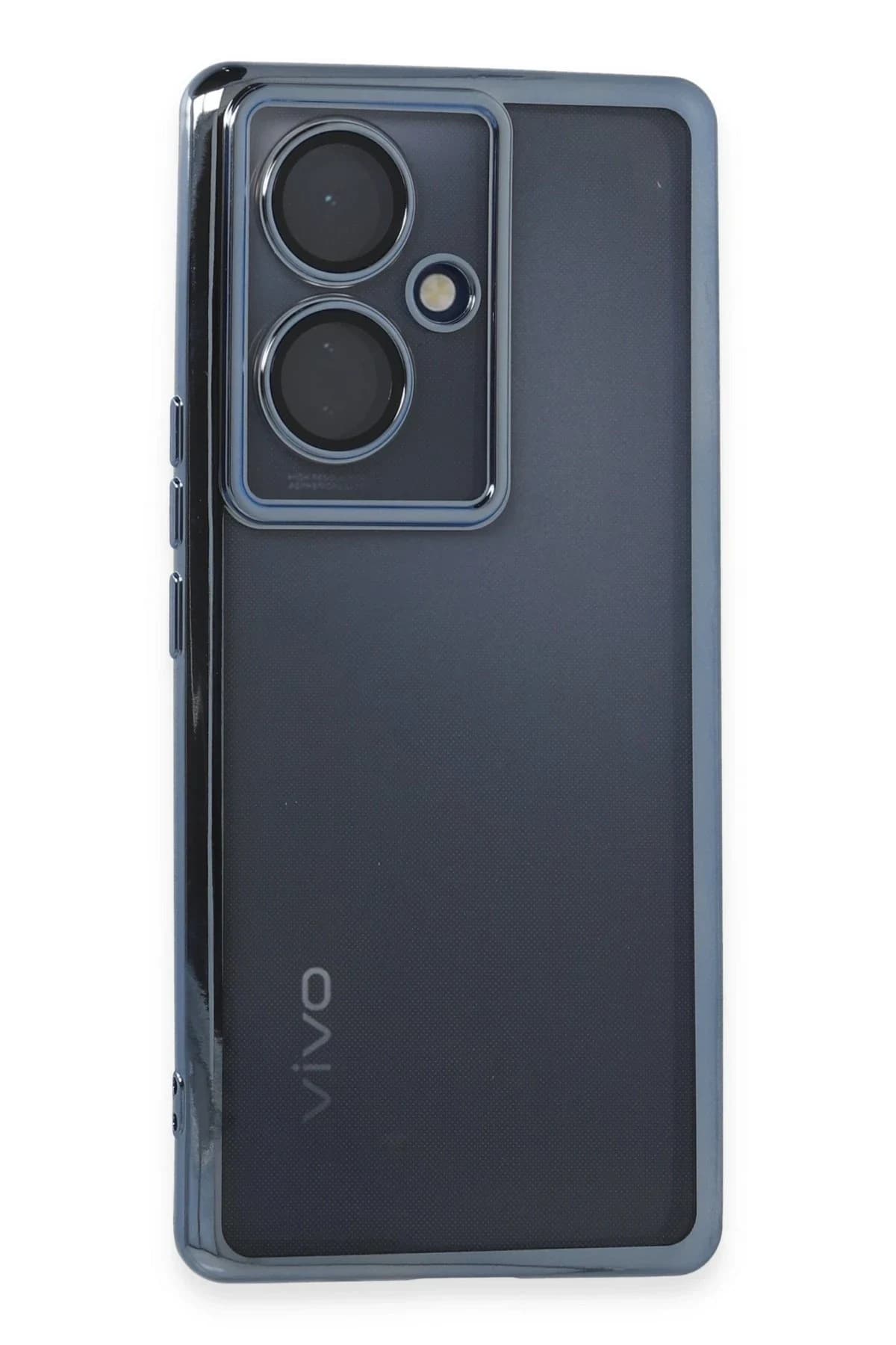uryport Vivo V29 Lite Kılıf Razer Lensli Silikon - Açık Mavi