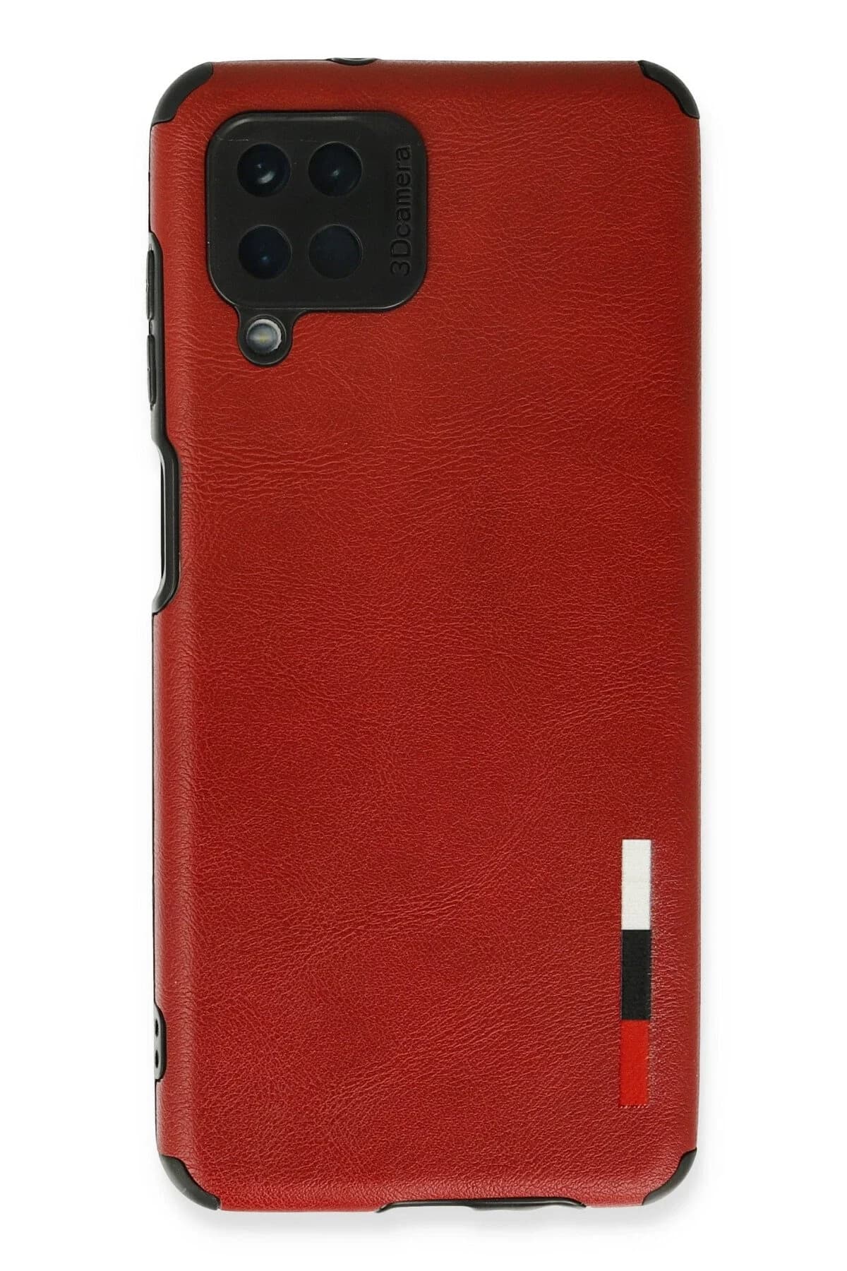 uryport Samsung Galaxy A12 Kılıf Loop Deri Silikon - Kırmızı