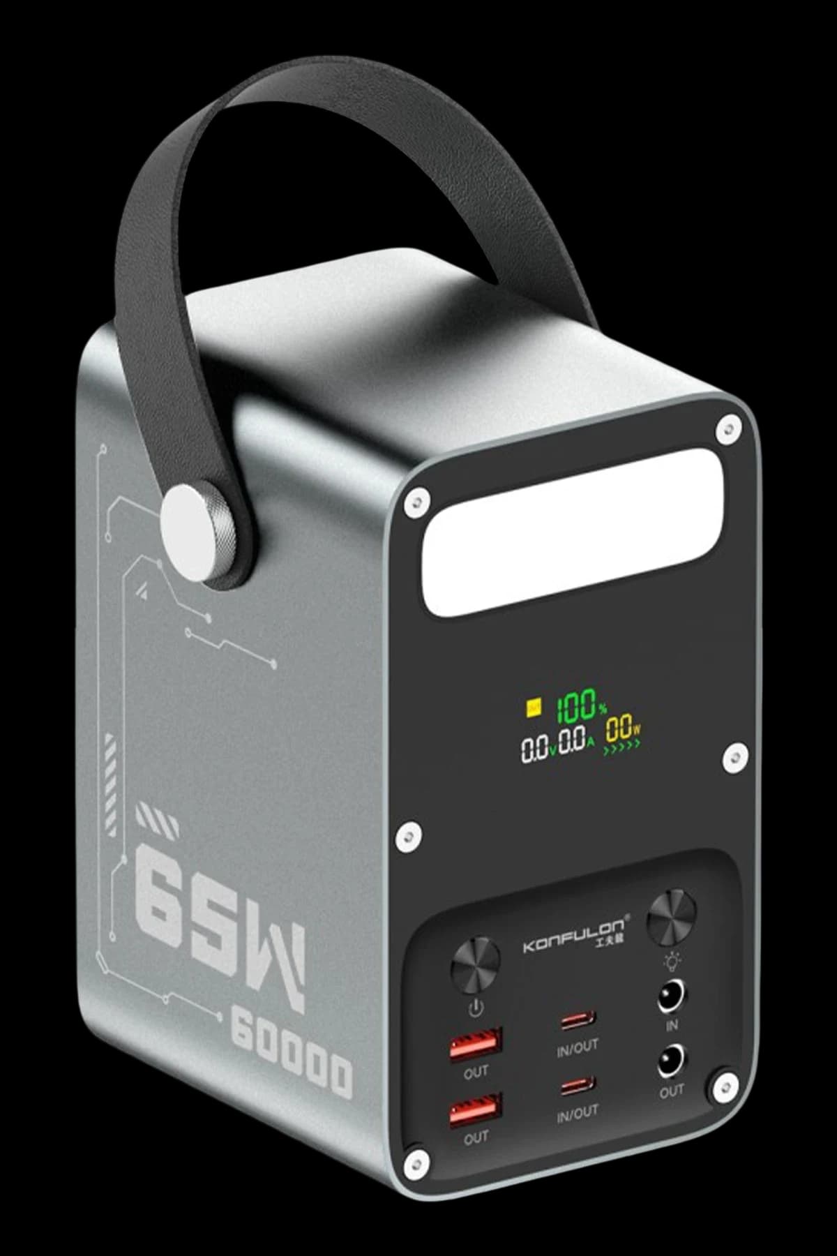Konfulon A69Q 60000 mAh PD 65W Powerbank - Siyah