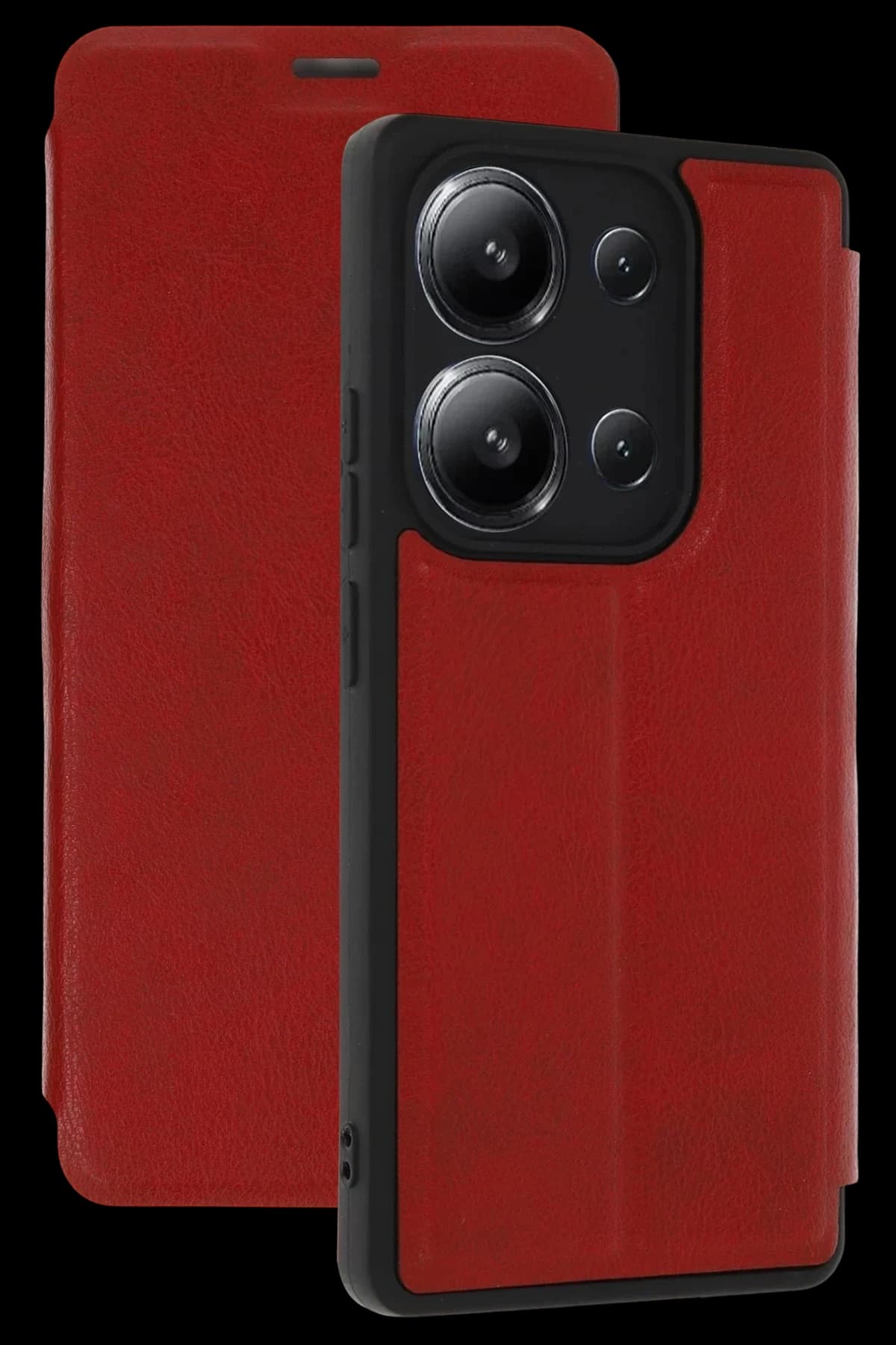 uryport Xiaomi Redmi 15C 4G Flip Cover - Kırmızı