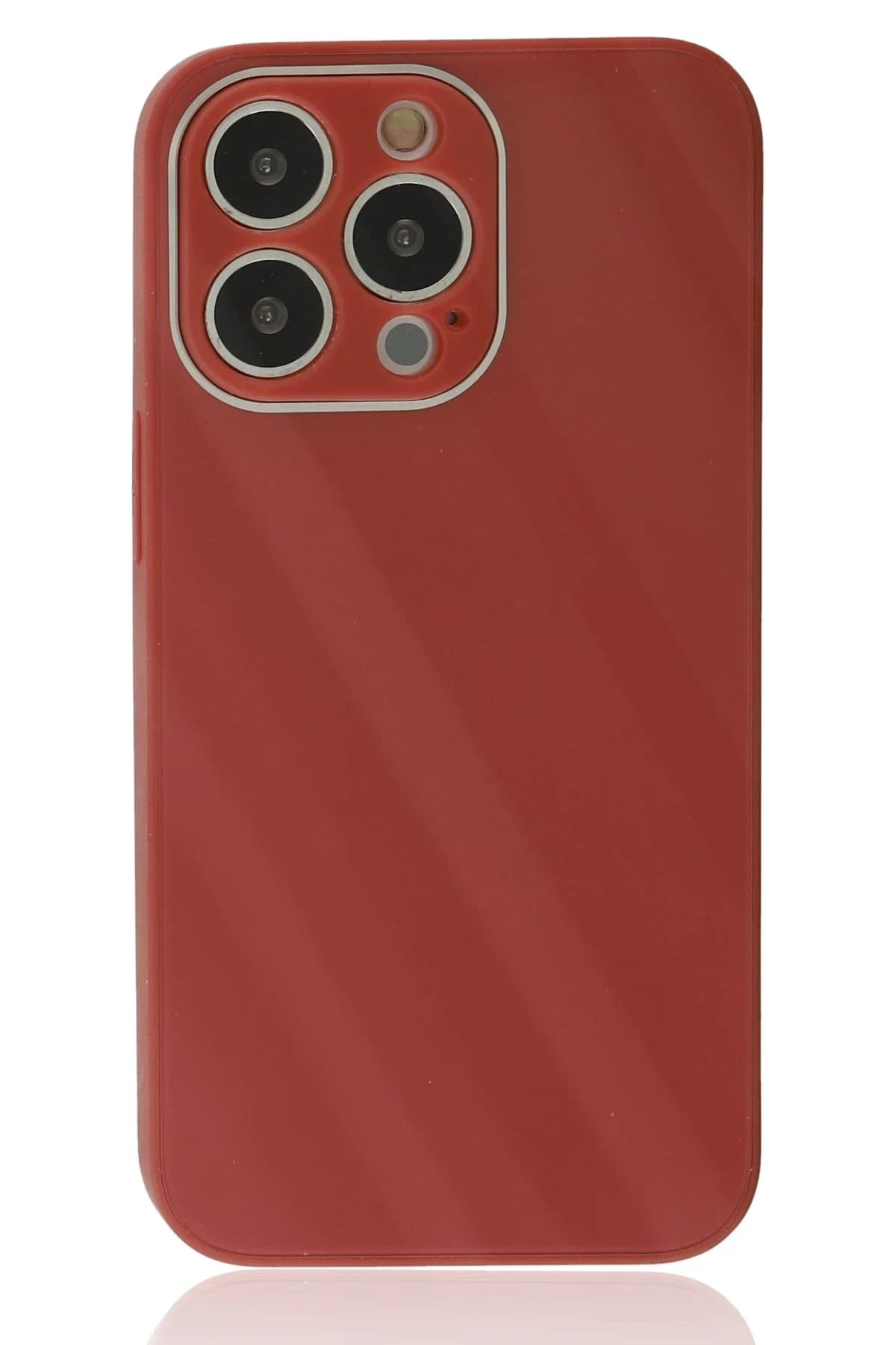 uryport Apple iPhone 14 Pro Max Kılıf Glass Kapak - Bordo