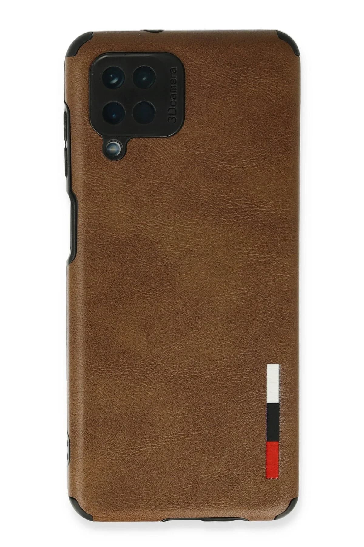 uryport Samsung Galaxy A12 Kılıf Loop Deri Silikon - Kahverengi