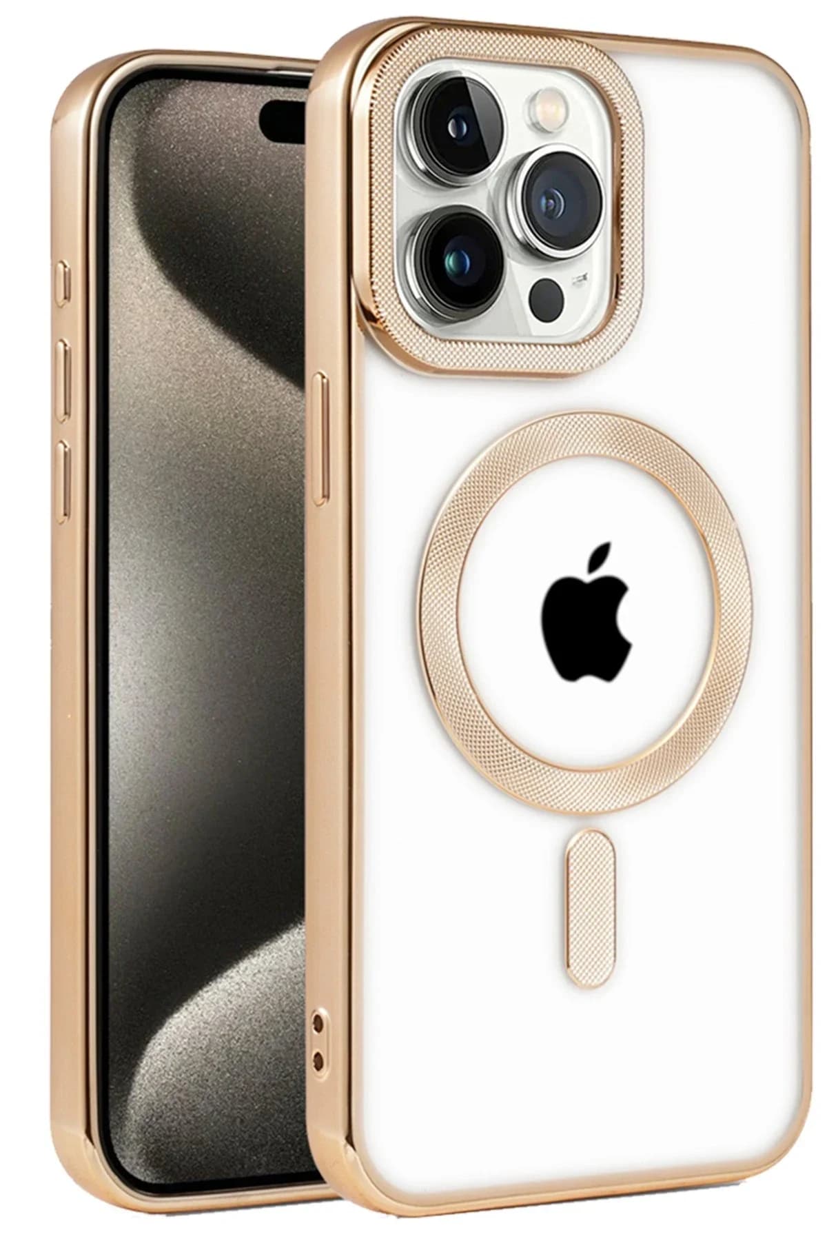 uryport Apple iPhone 14 Pro Max Kılıf Kronos Magsafe Kapak - Gold