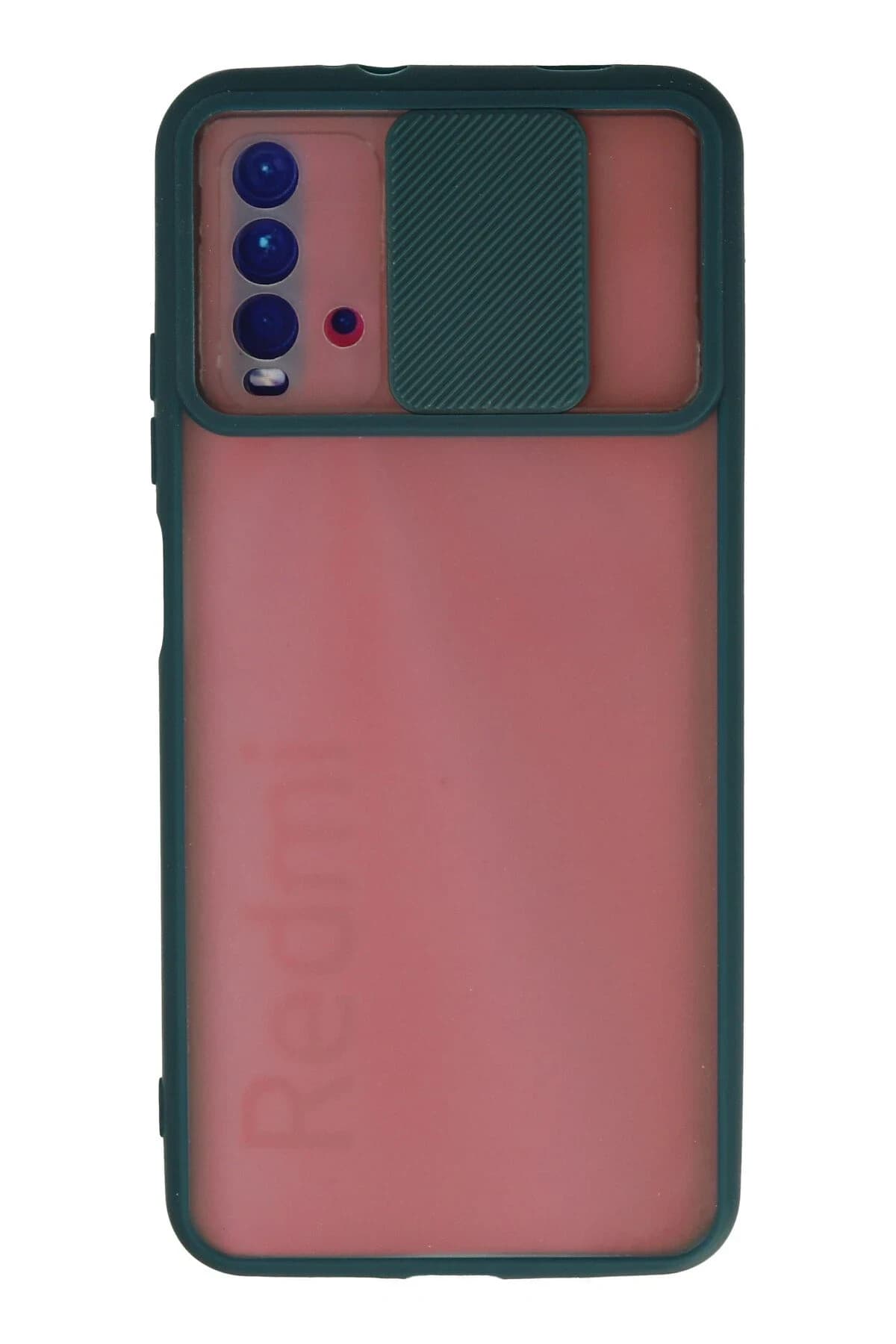 uryport Xiaomi Redmi 9T Kılıf Palm Buzlu Kamera Sürgülü Silikon - Yeşil