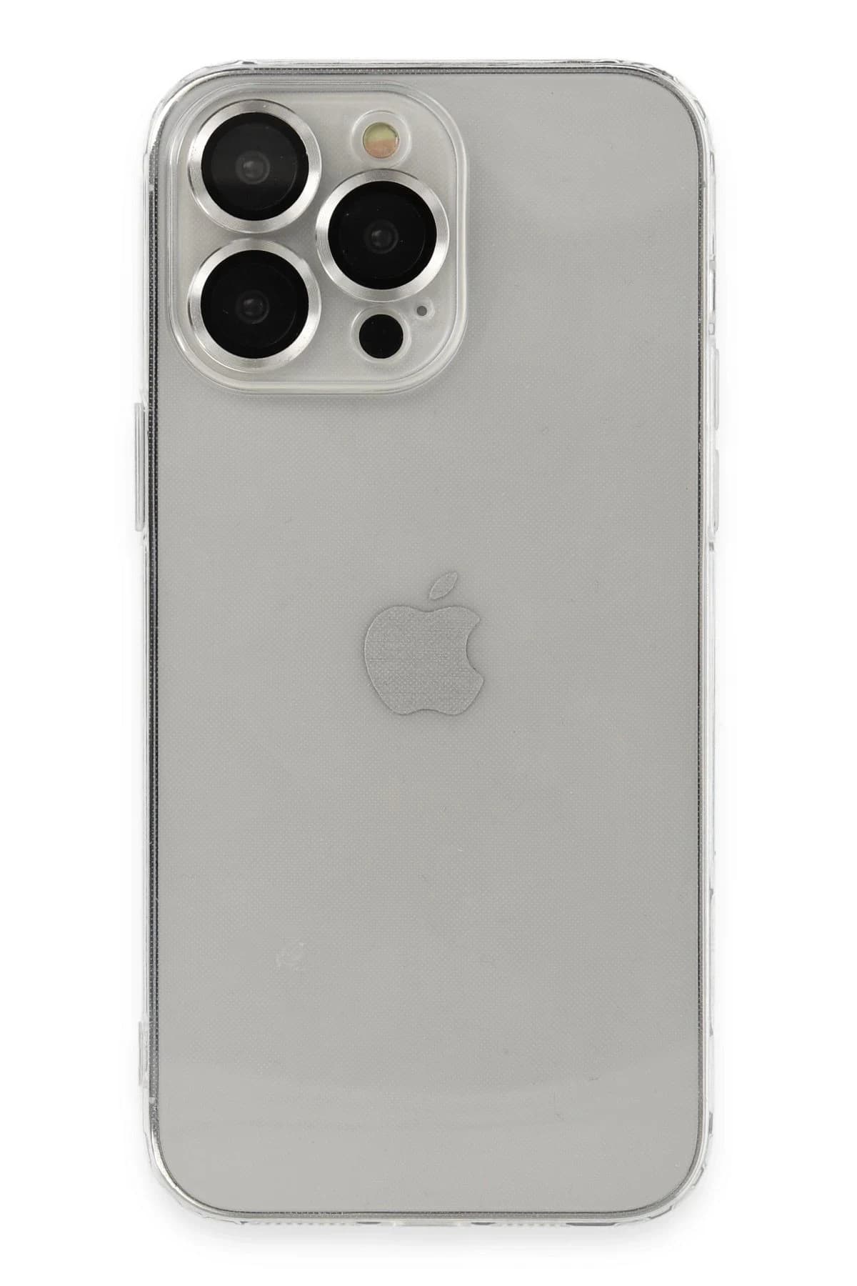 uryport Apple iPhone 13 Pro Kılıf Luko Lens Silikon - Gümüş