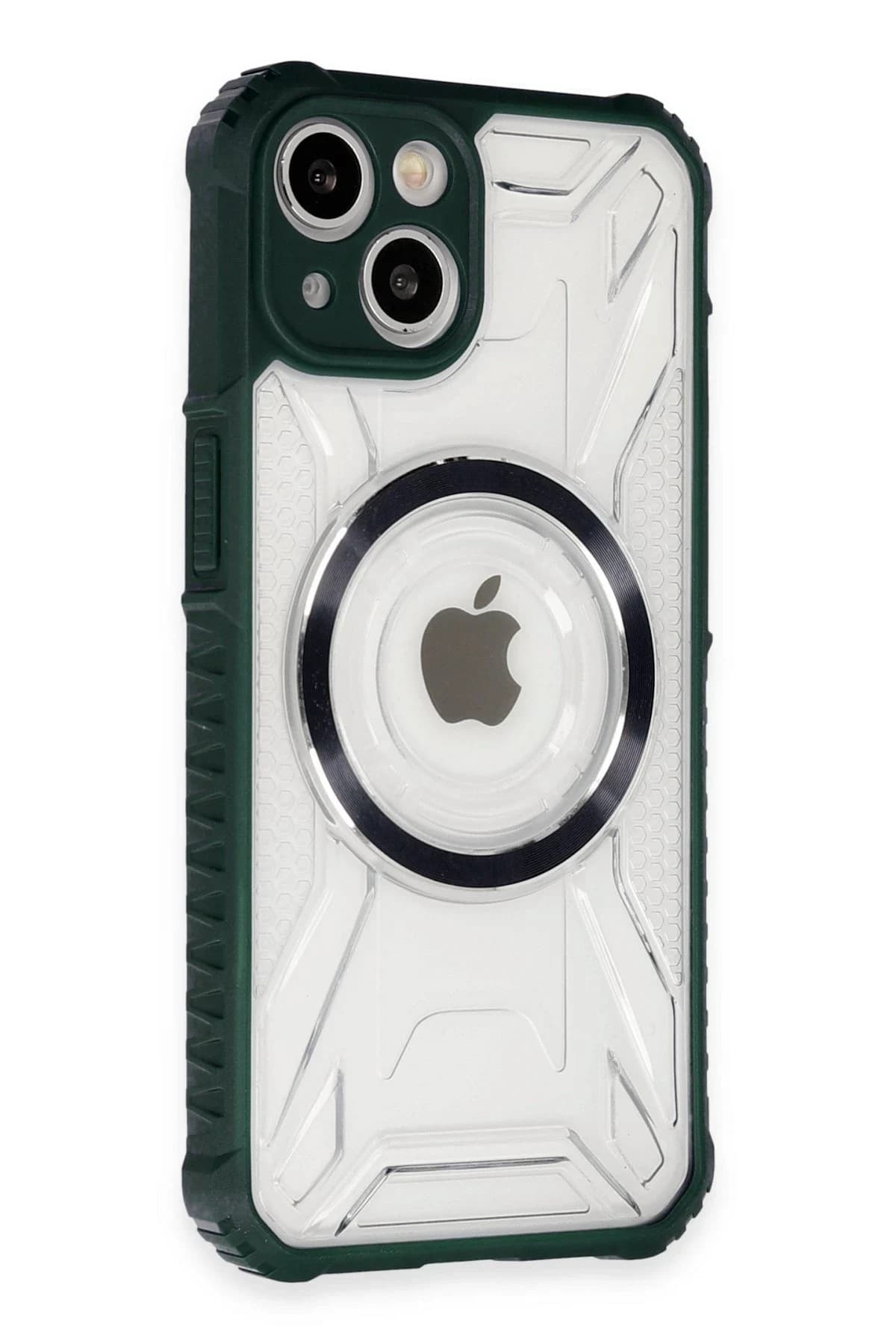 uryport Apple iPhone 13 Kılıf Prag Magneticsafe Kapak - Koyu Yeşil