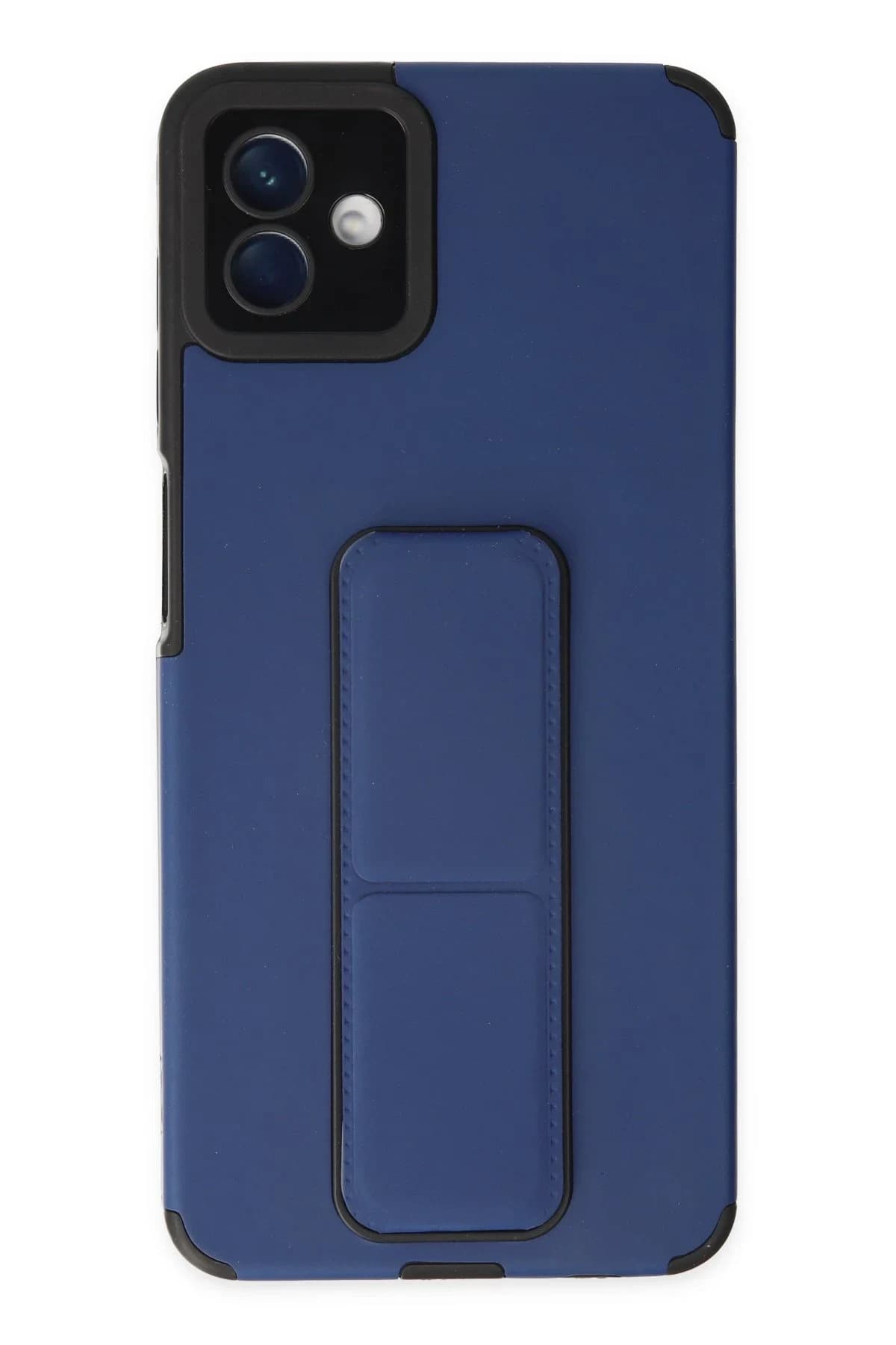 uryport Samsung Galaxy A04 Kılıf Mega Standlı Silikon - Mavi