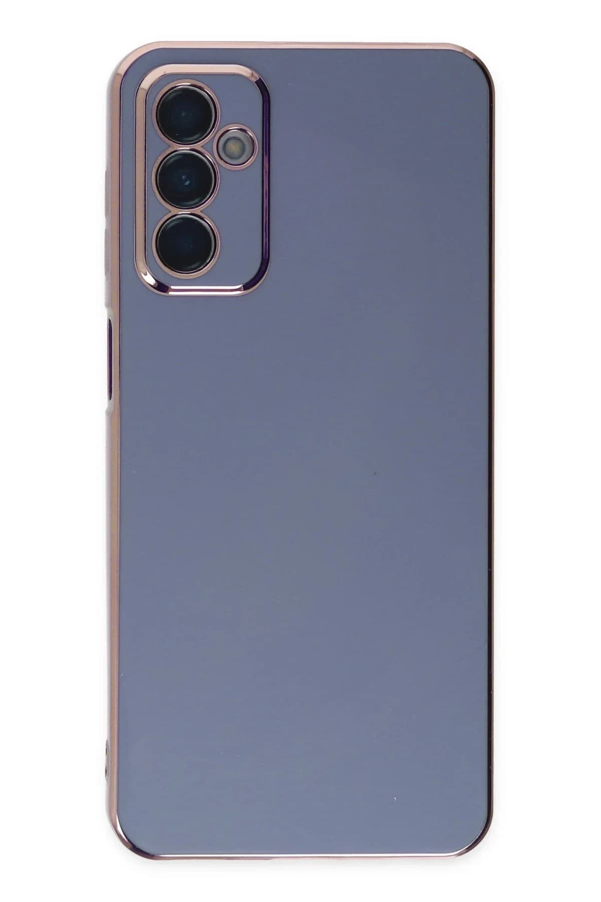 uryport Samsung Galaxy A04S Kılıf Volet Silikon - Mavi