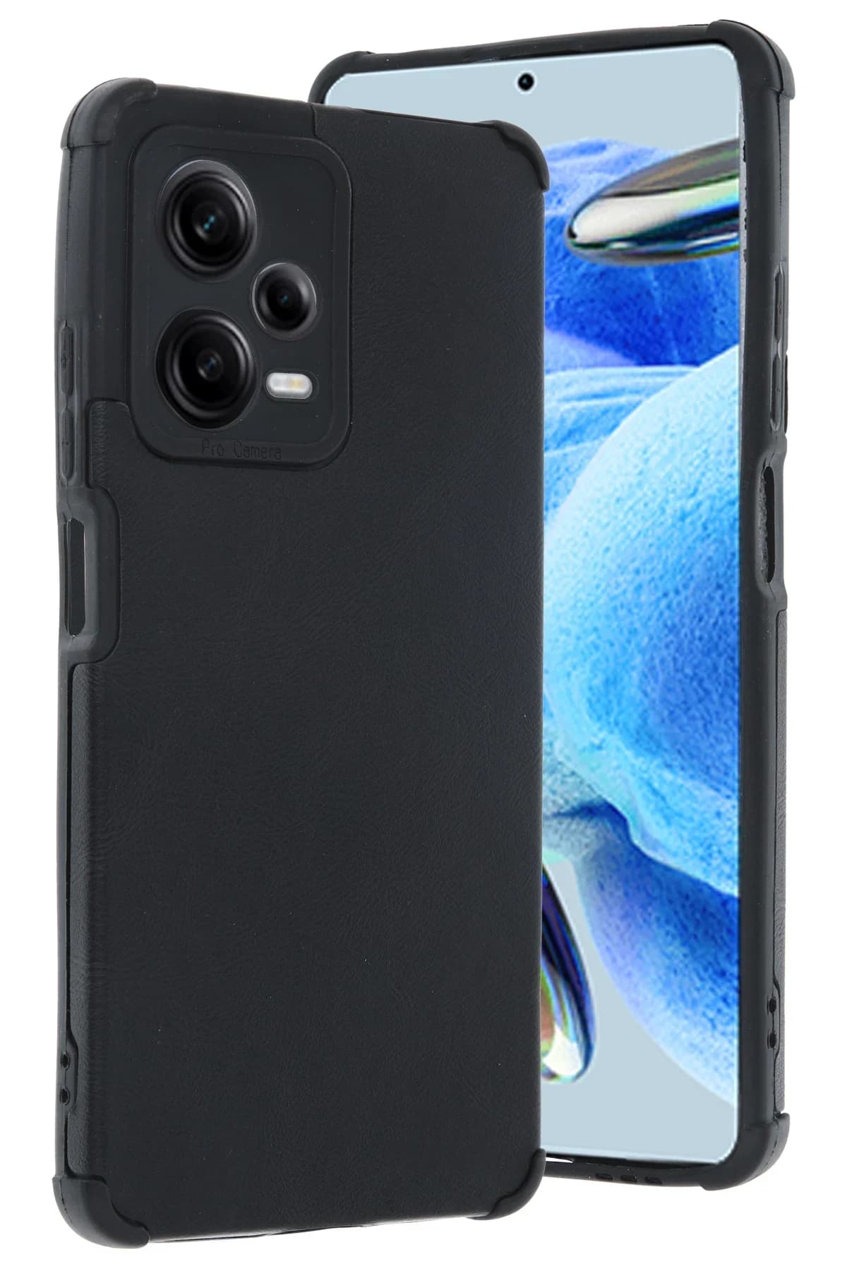 uryport Xiaomi Redmi Note 12 Pro Plus Kılıf Loop Deri Silikon - Siyah
