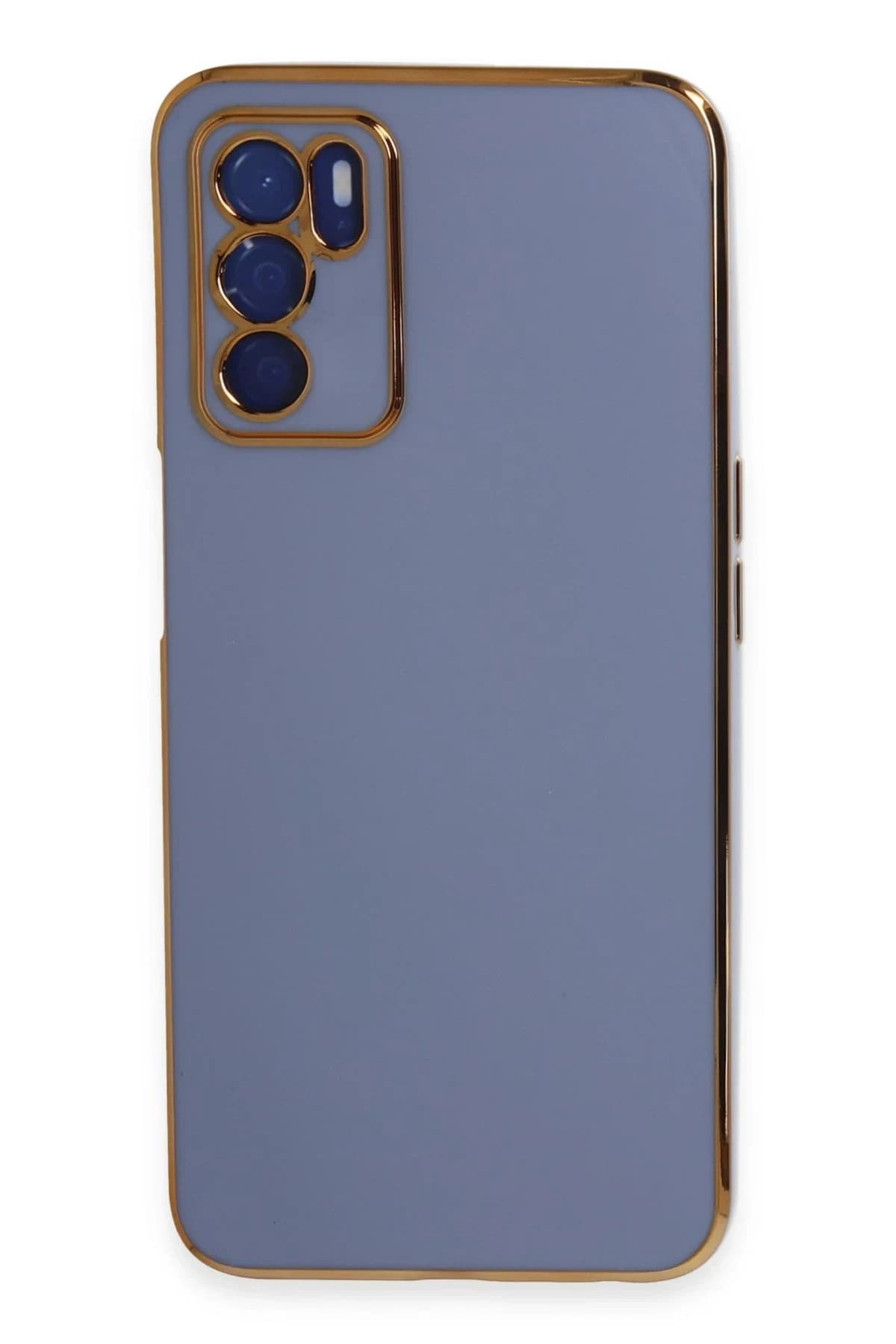 uryport Oppo A16 Kılıf Volet Silikon - Mavi