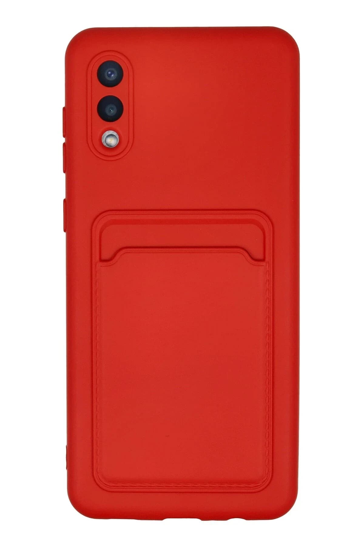 uryport Samsung Galaxy A02 Kılıf Kelvin Kartvizitli Silikon - Kırmızı