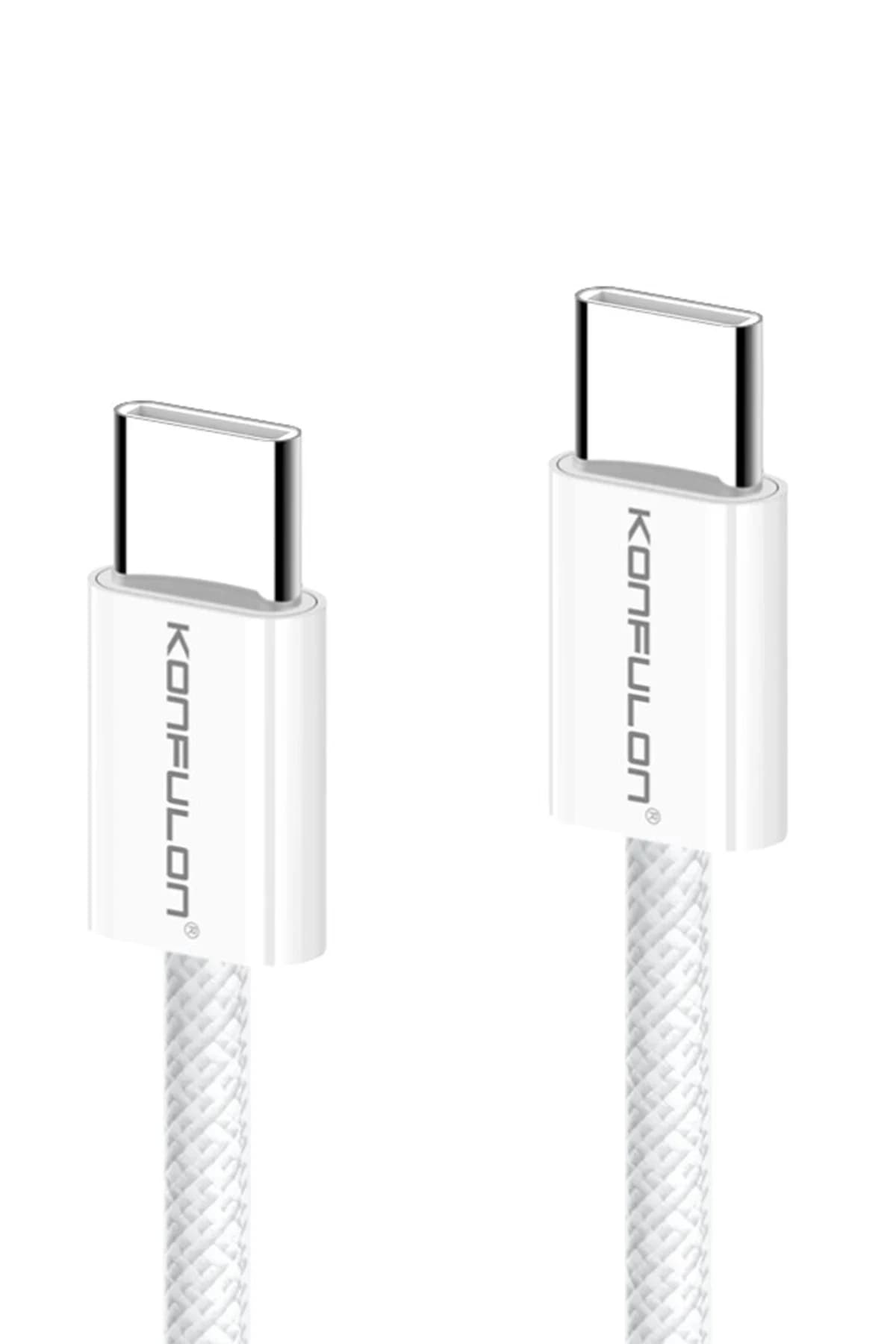 Konfulon DC82 1M 60W Type-C to Type-C PD Hızlı Şarj Kablo - Beyaz