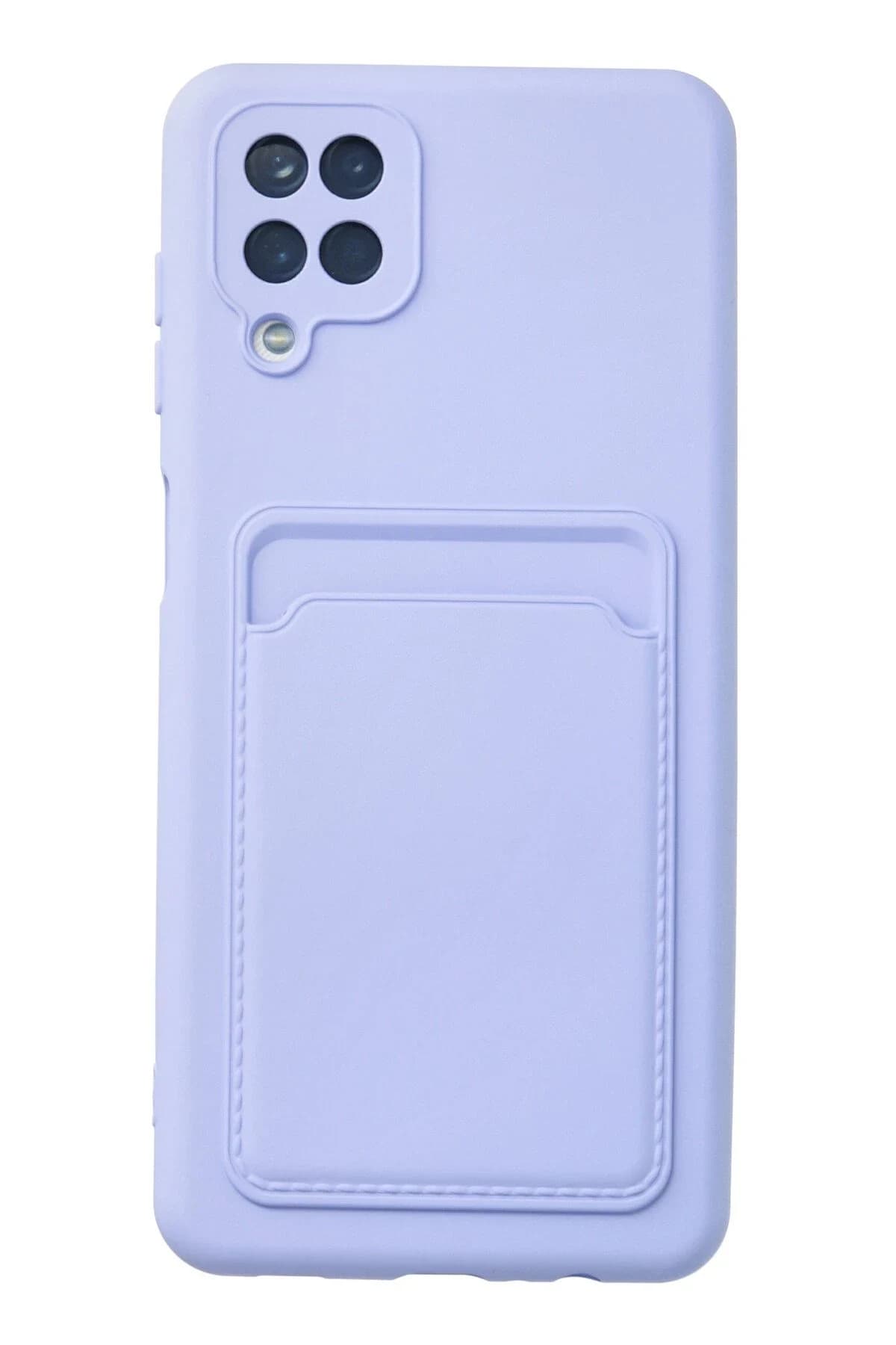 uryport Samsung Galaxy A12 Kılıf Kelvin Kartvizitli Silikon - Lila