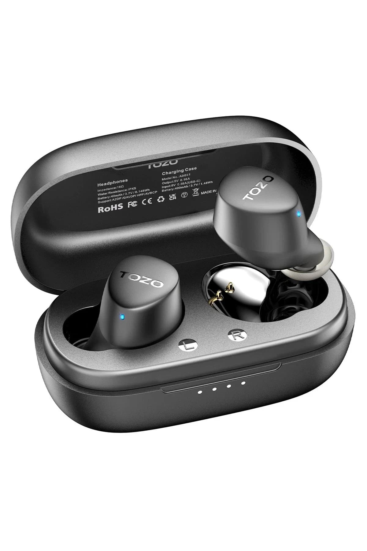 Tozo Agile Dots Ultra Hafif Bluetooth 5.3 Kablosuz TWS Airpods Kulaklık - Siyah