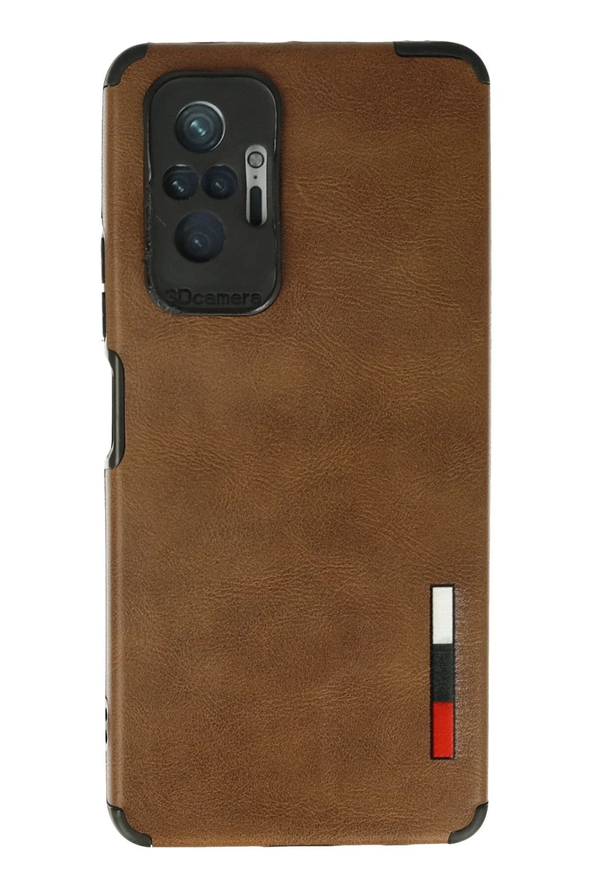 uryport Xiaomi Redmi Note 10 Pro Kılıf Loop Deri Silikon - Kahverengi