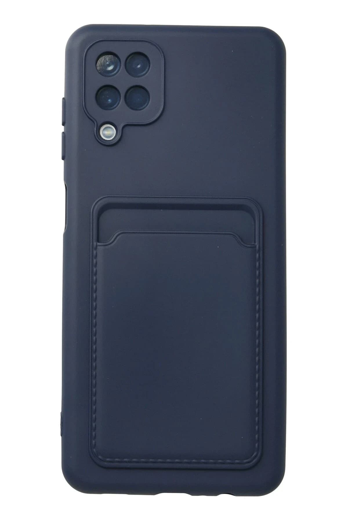 uryport Samsung Galaxy A12 Kılıf Kelvin Kartvizitli Silikon - Lacivert