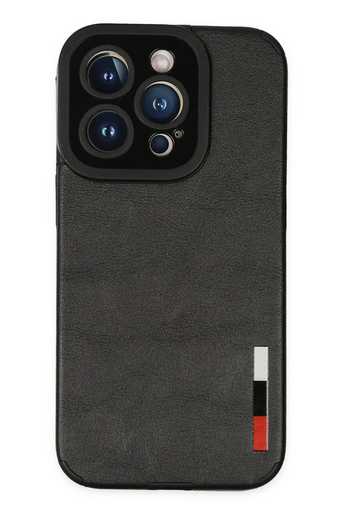 uryport Apple iPhone 14 Pro Max Kılıf Loop Deri Silikon - Siyah