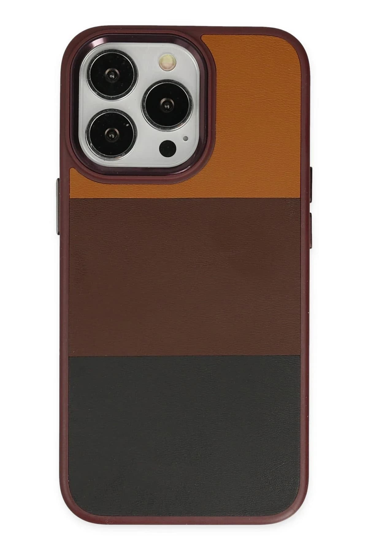 uryport Apple iPhone 14 Pro Max Kılıf King Kapak - Bordo-Siyah
