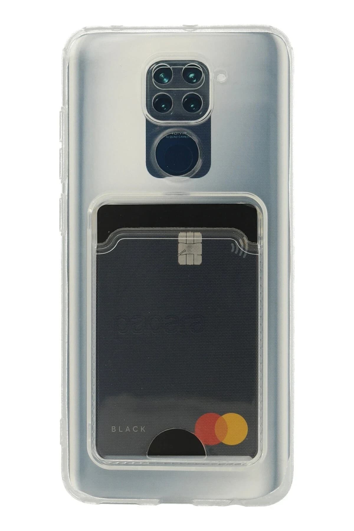 uryport Xiaomi Redmi Note 9 Kılıf Kart Şeffaf Silikon - Şeffaf