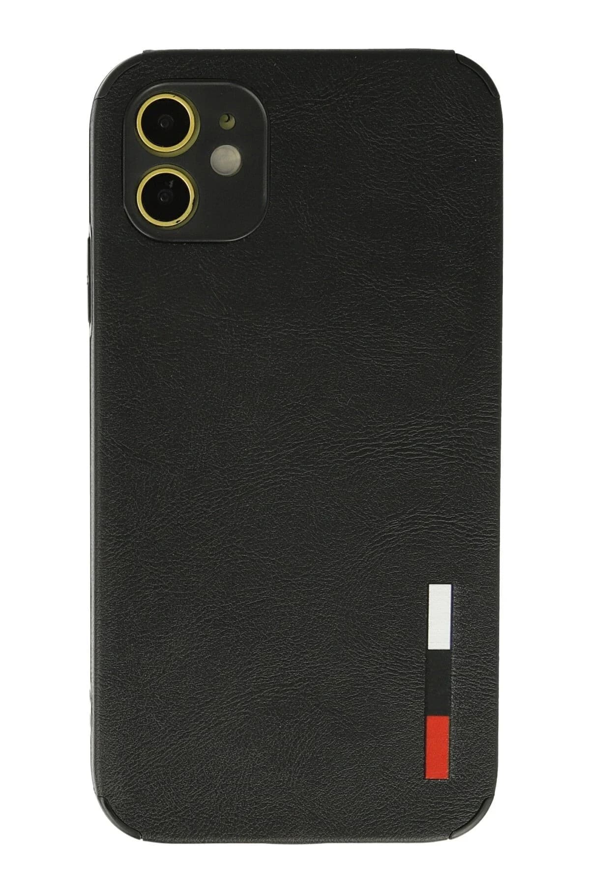 uryport Apple iPhone 12 Kılıf Loop Deri Silikon - Siyah