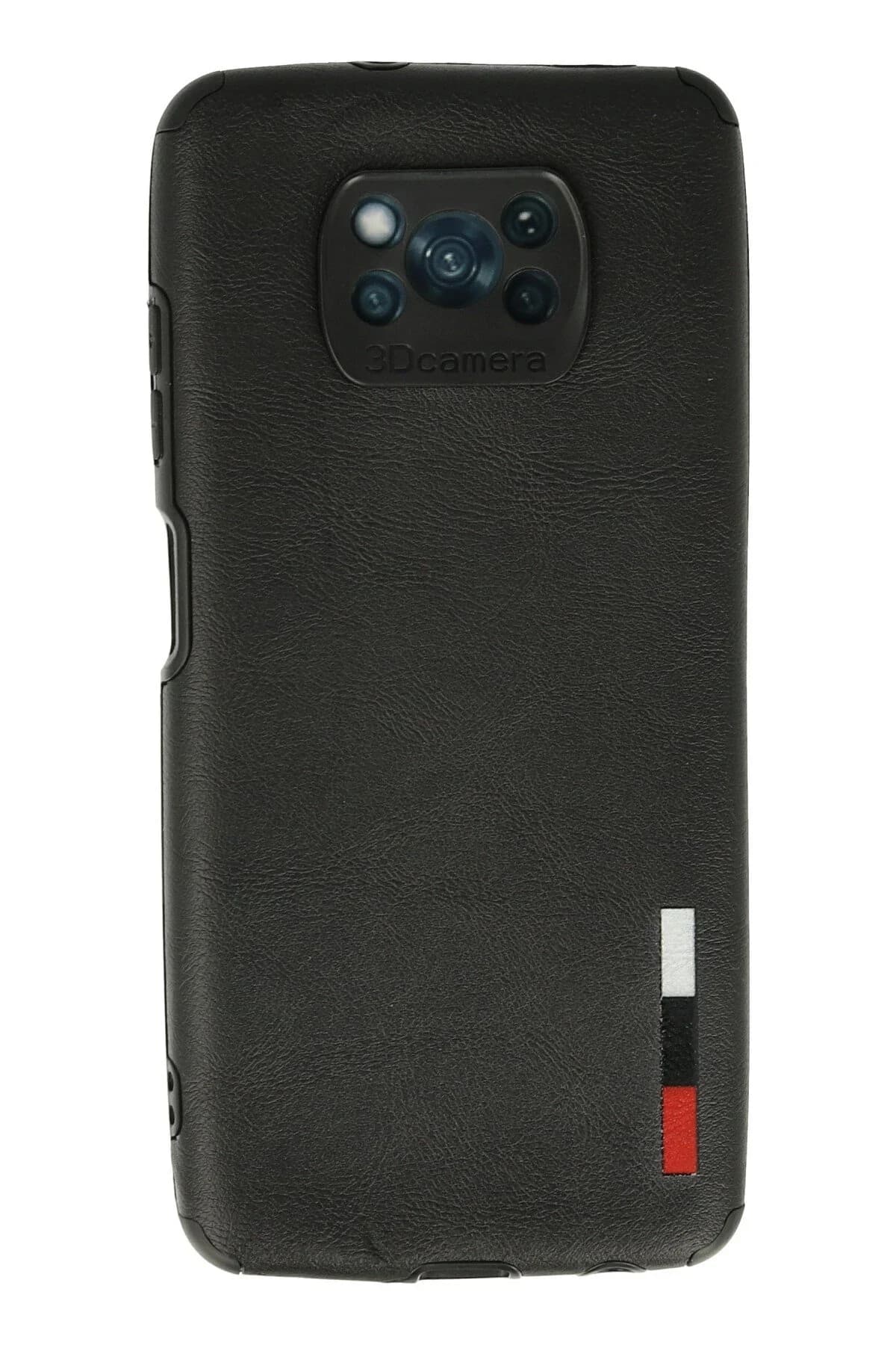 uryport Xiaomi Pocophone X3 Kılıf Loop Deri Silikon - Siyah