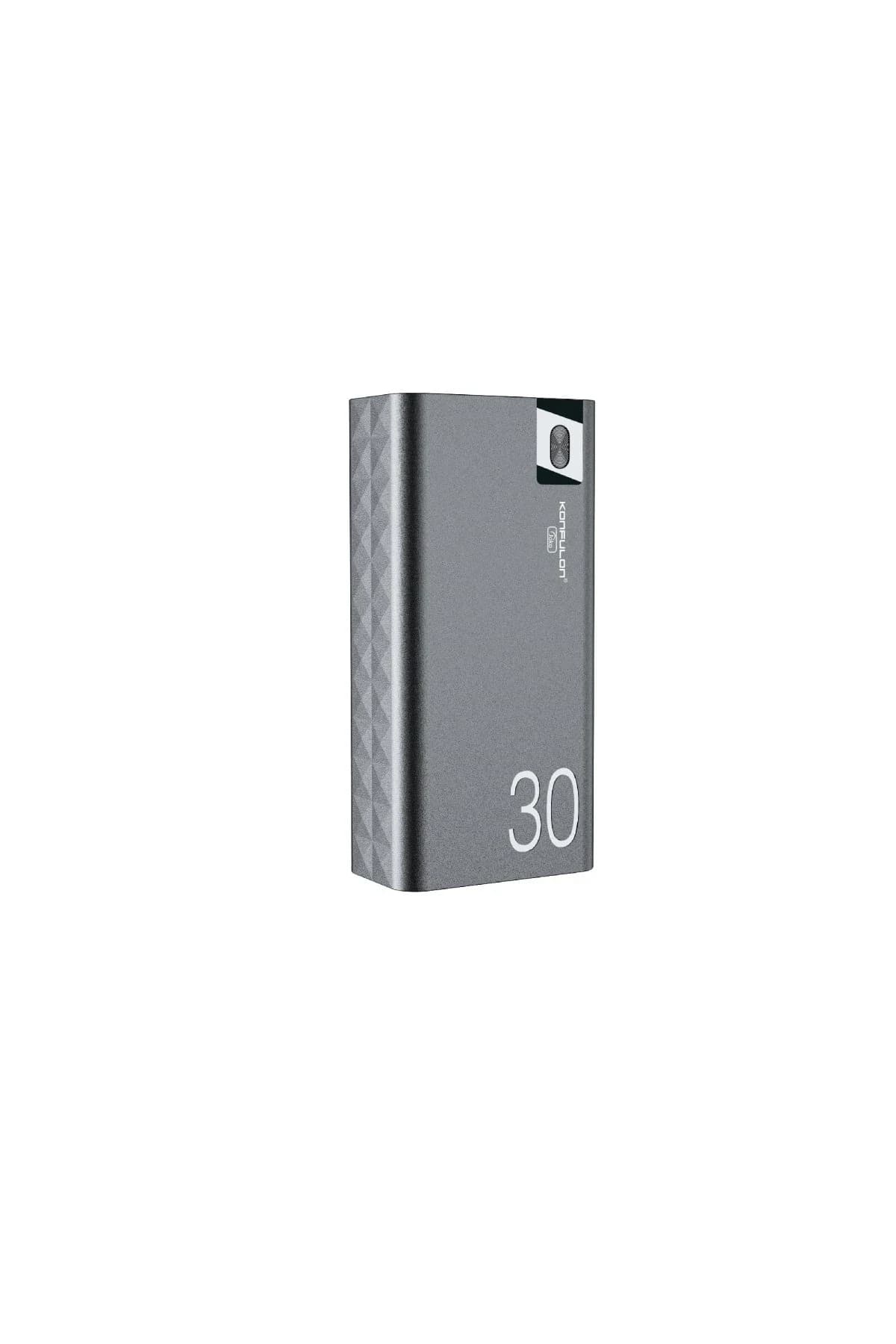 Konfulon A19 Dijital Ekranlı Powerbank 30.000 mAh Hızlı Şarj - Siyah