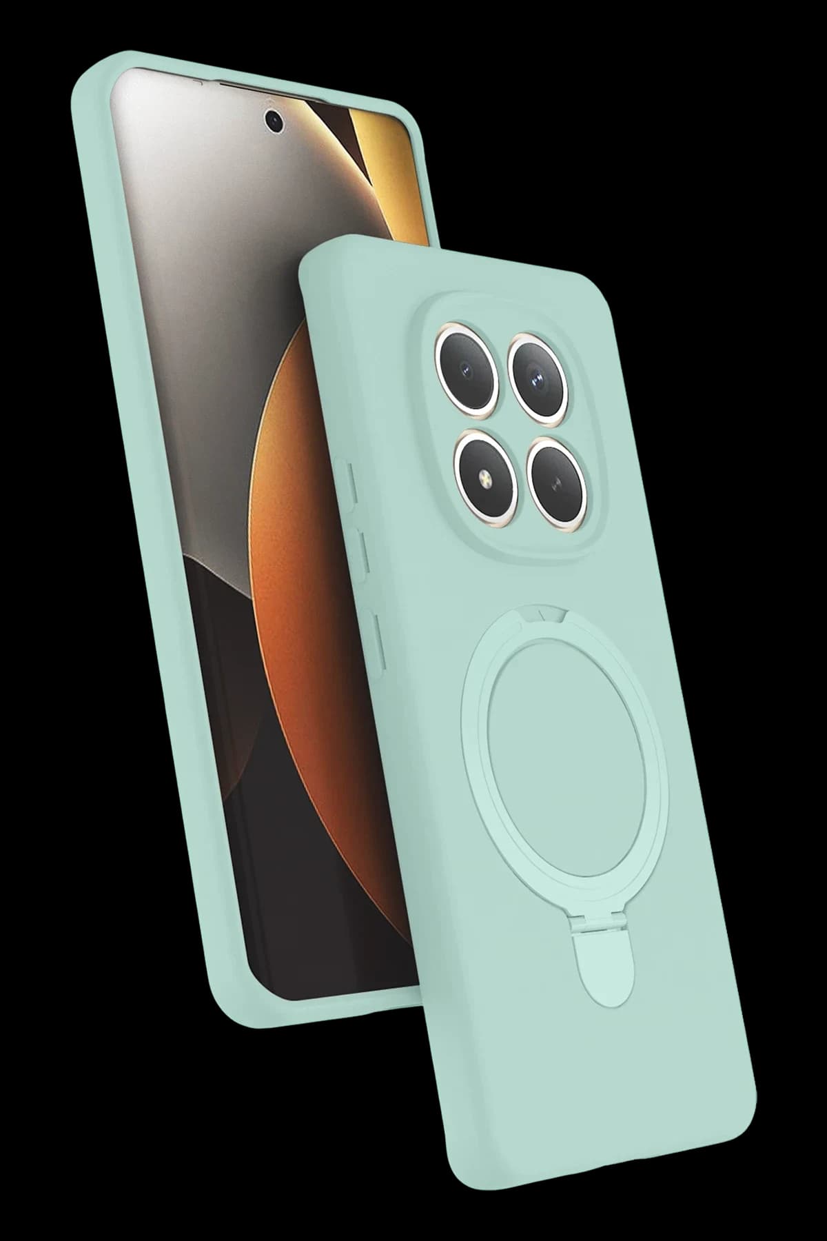 uryport Xiaomi Redmi Note 15 Pro 4G Regal Magsafe Standlı Kapak - Su Yeşili