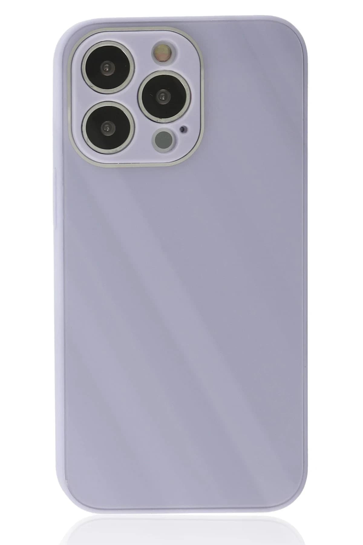 uryport Apple iPhone 14 Pro Max Kılıf Glass Kapak - Lila