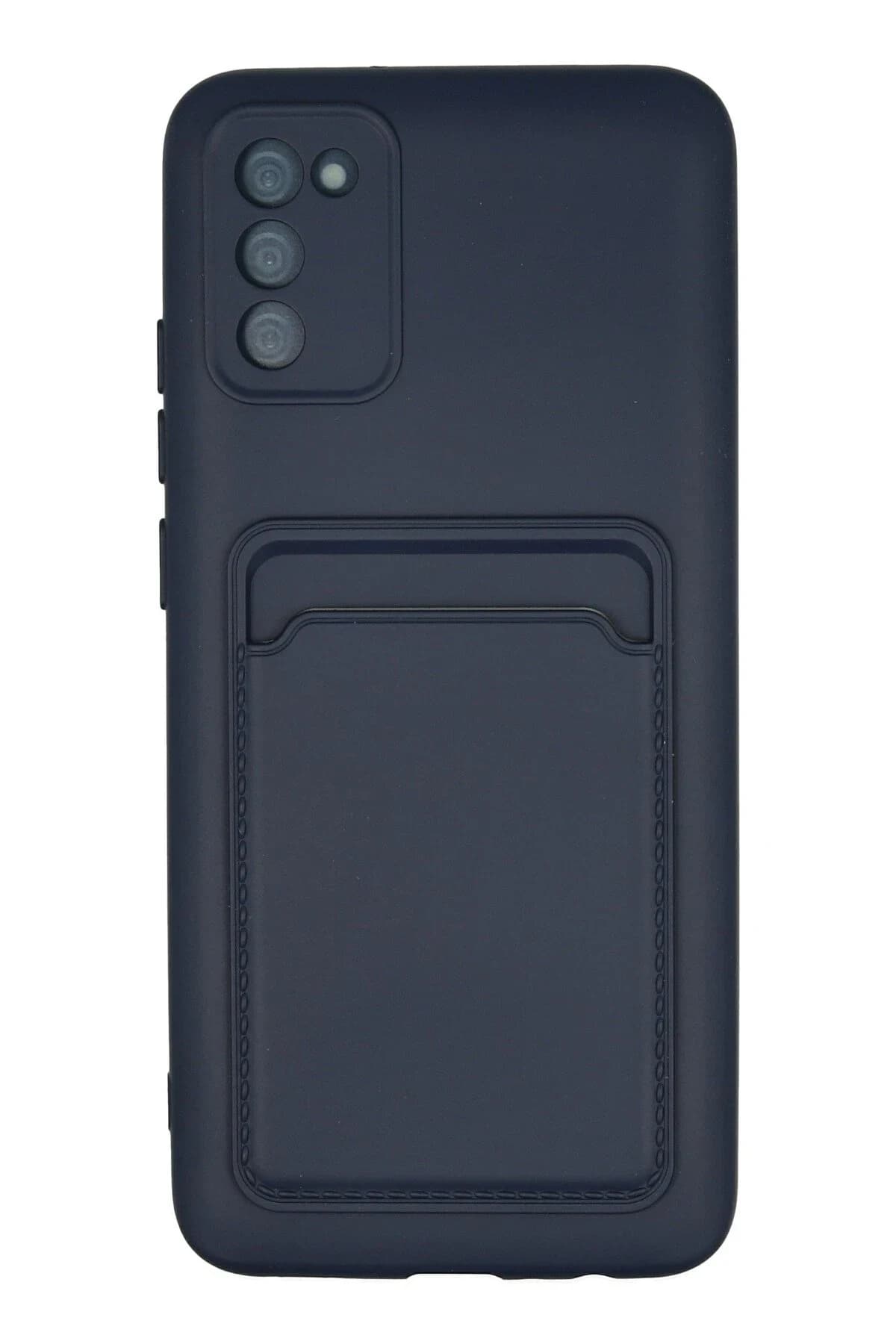uryport Samsung Galaxy A02S Kılıf Kelvin Kartvizitli Silikon - Lacivert