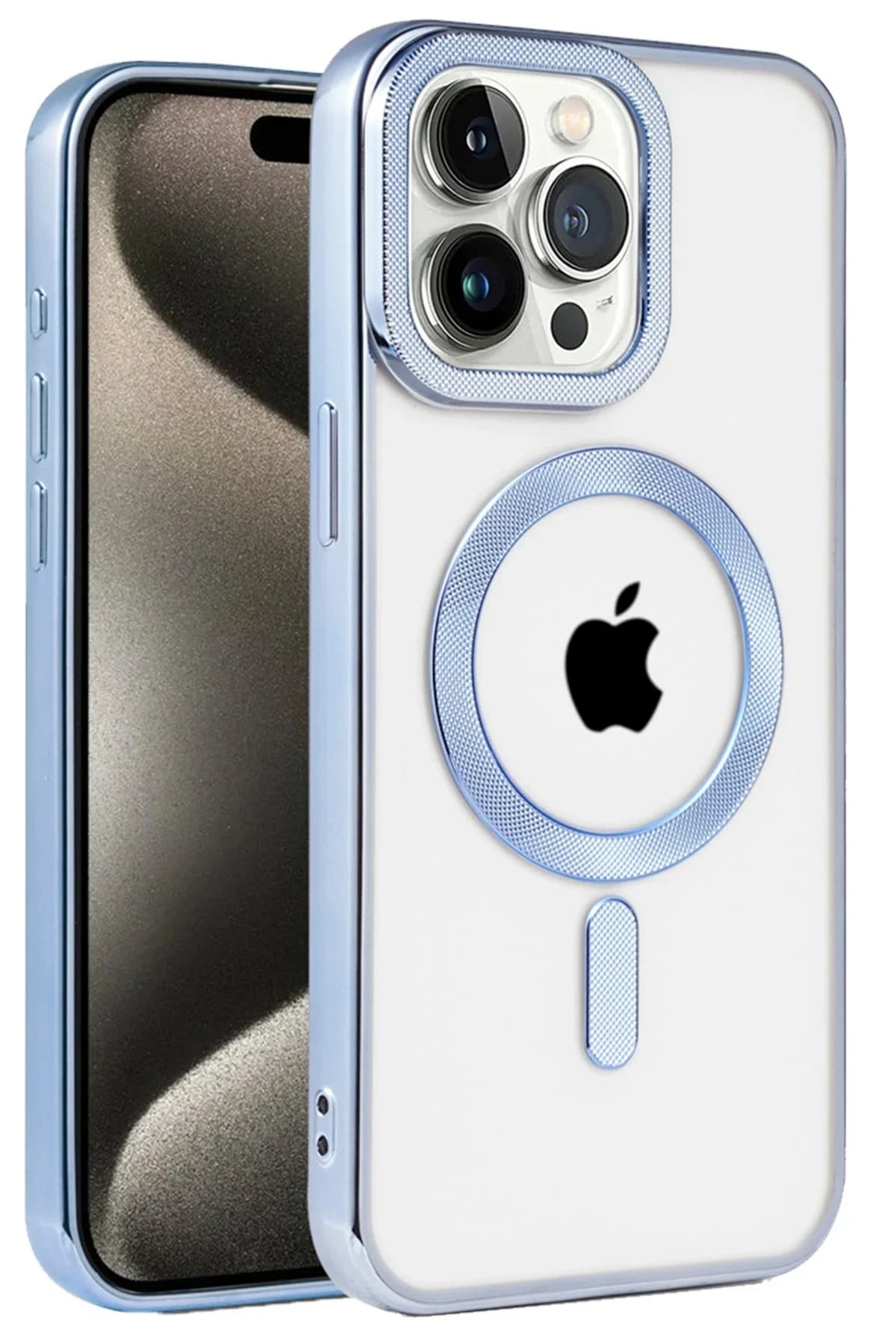 uryport Apple iPhone 15 Pro Max Kılıf Kronos Magsafe Kapak - Sierra Blue