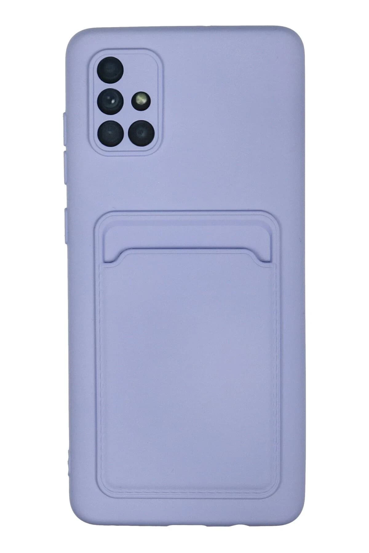 uryport Samsung Galaxy A71 Kılıf Kelvin Kartvizitli Silikon - Lila