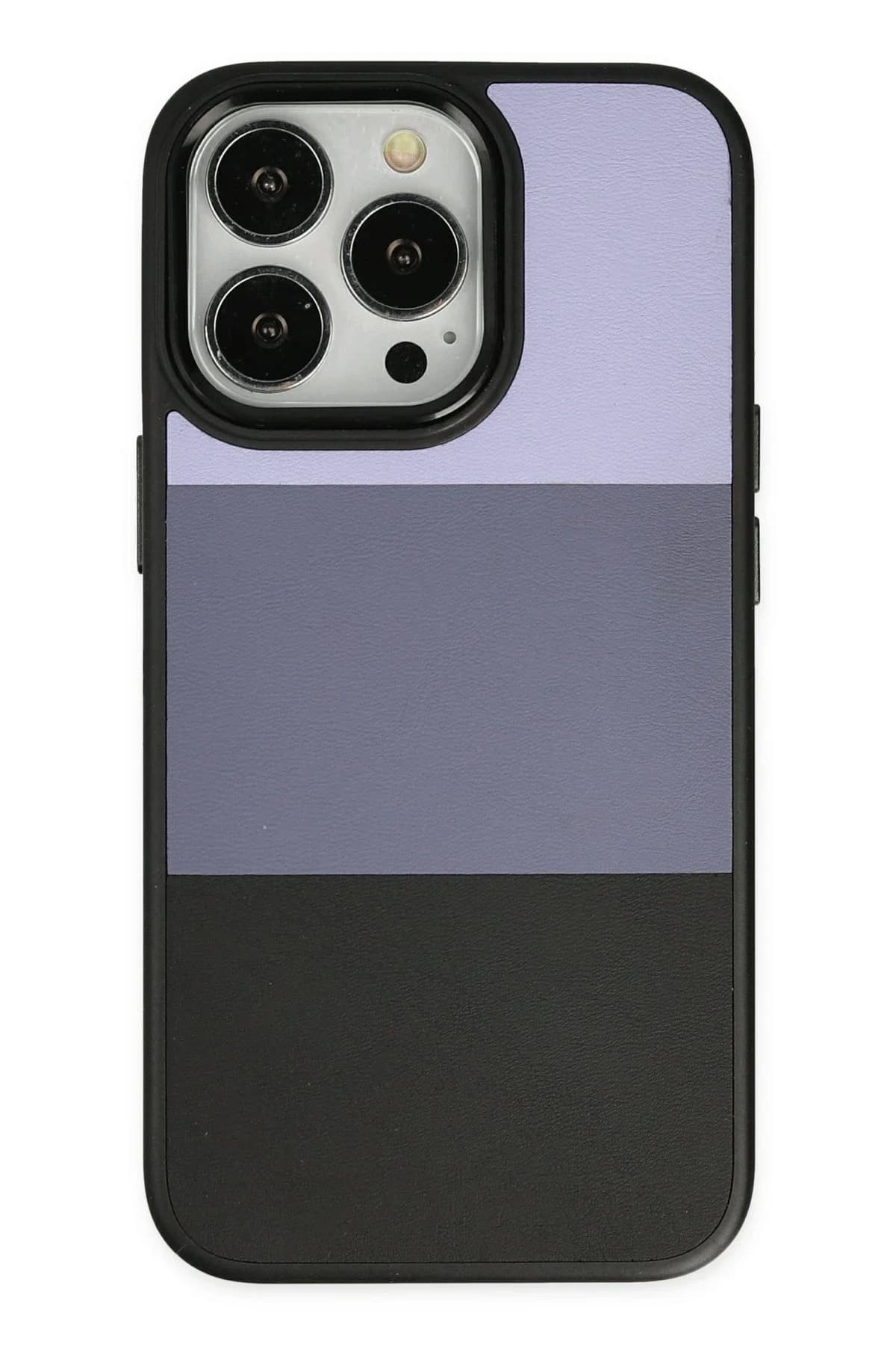 uryport Apple iPhone 14 Pro Max Kılıf King Kapak - Lila-Siyah