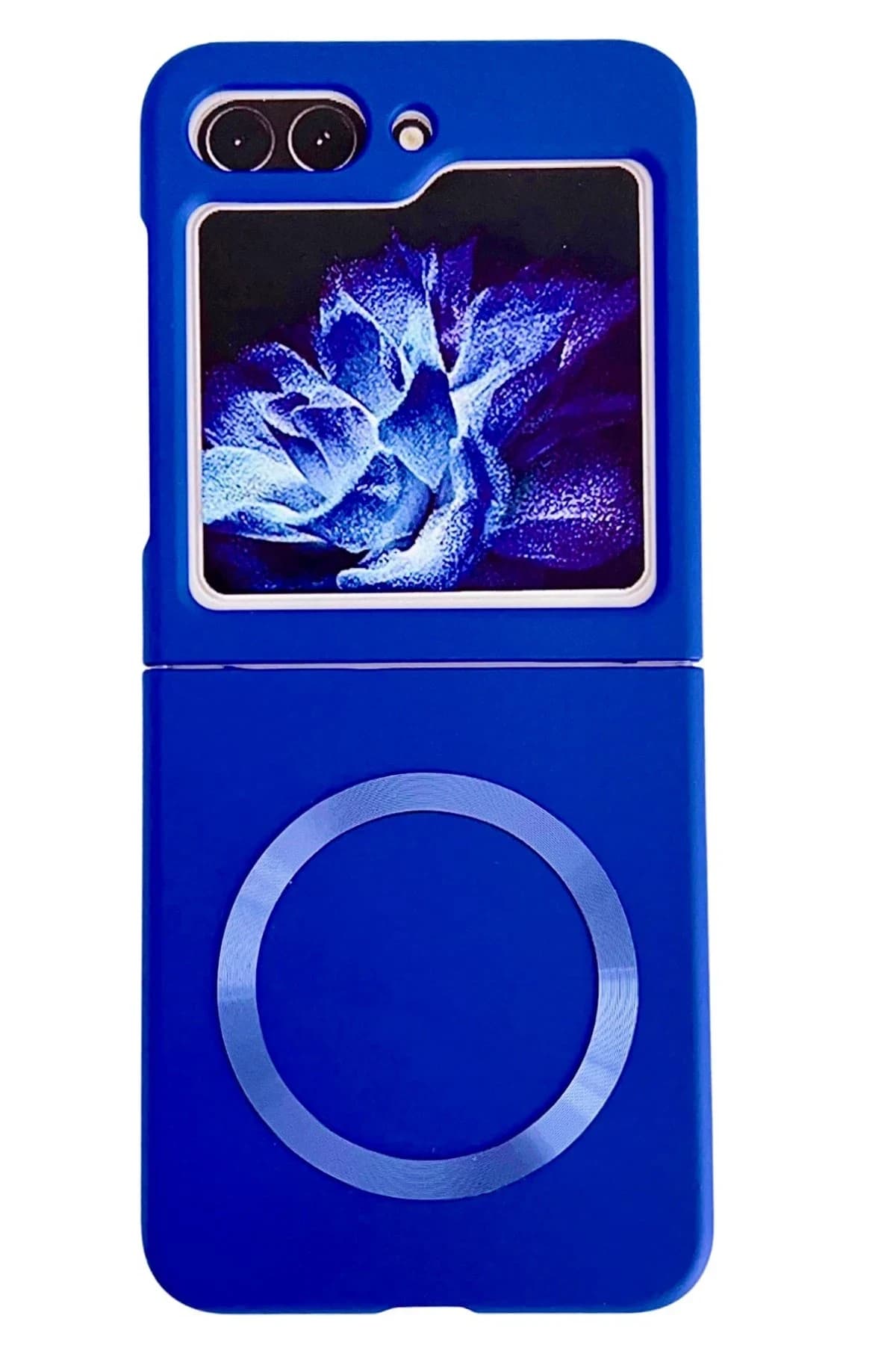 uryport Samsung Galaxy Z Flip 5 Kılıf Mata Fold Kapak - Lacivert