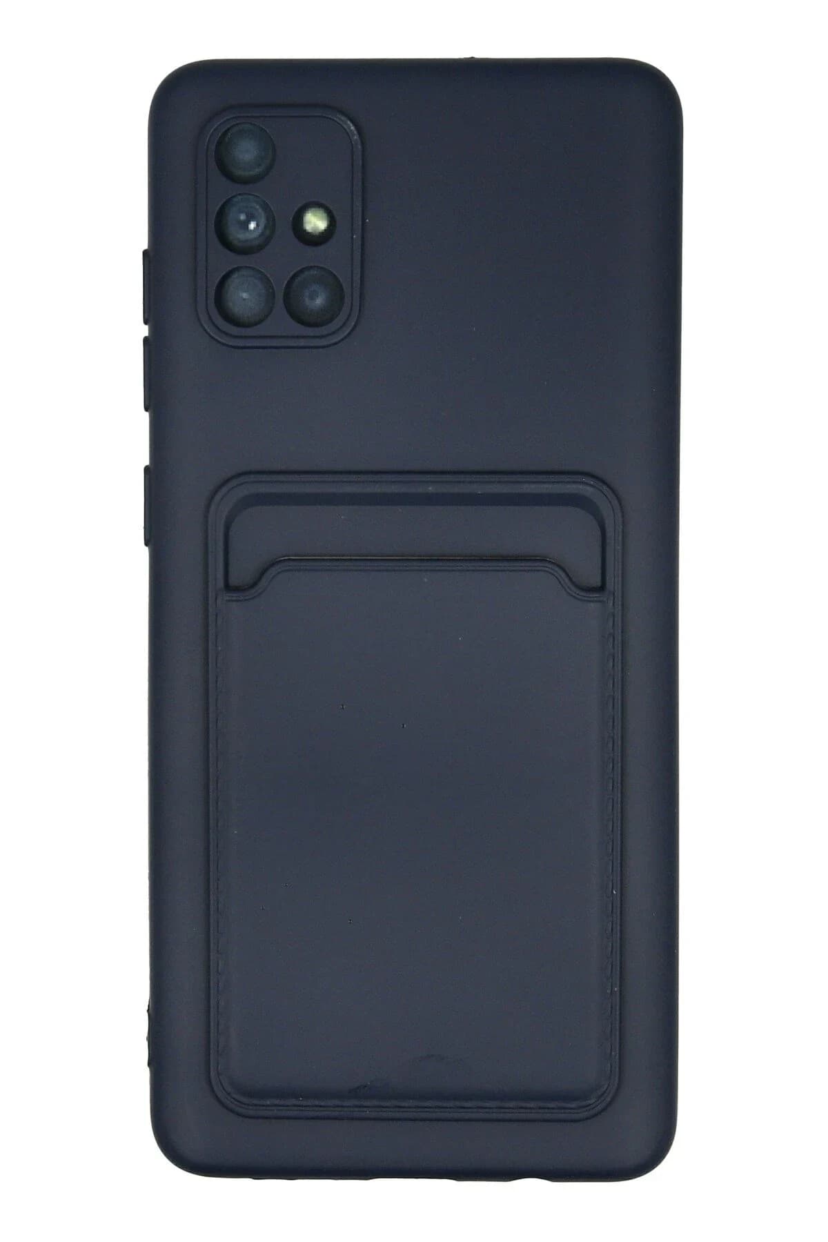 uryport Samsung Galaxy A71 Kılıf Kelvin Kartvizitli Silikon - Lacivert