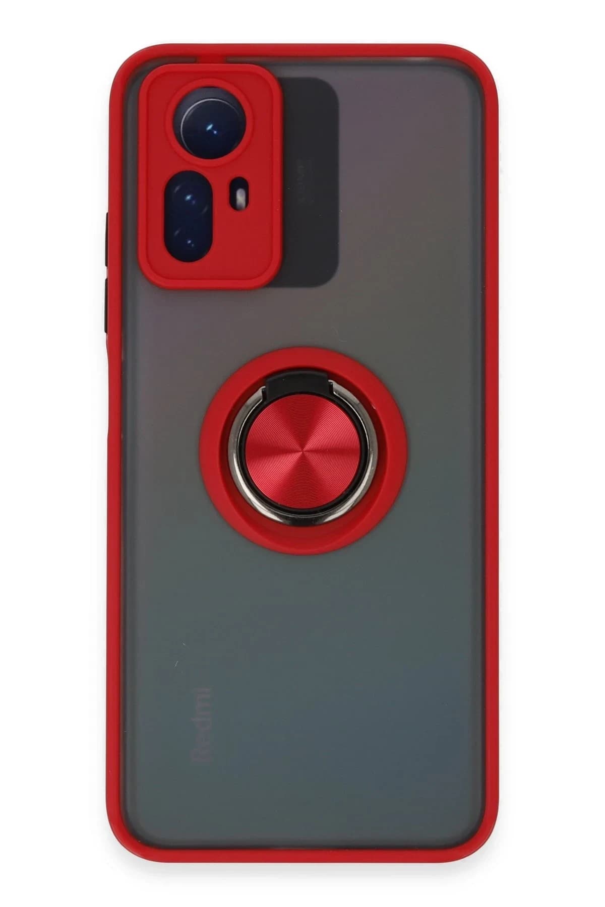 uryport Xiaomi Redmi Note 12S Kılıf Montreal Yüzüklü Silikon Kapak - Kırmızı