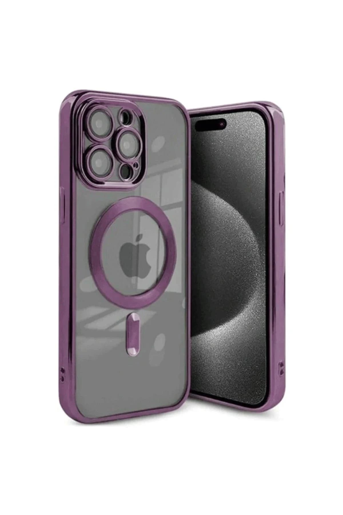 uryport Apple iPhone 15 Pro Kılıf Kross Magneticsafe Kapak - Mor