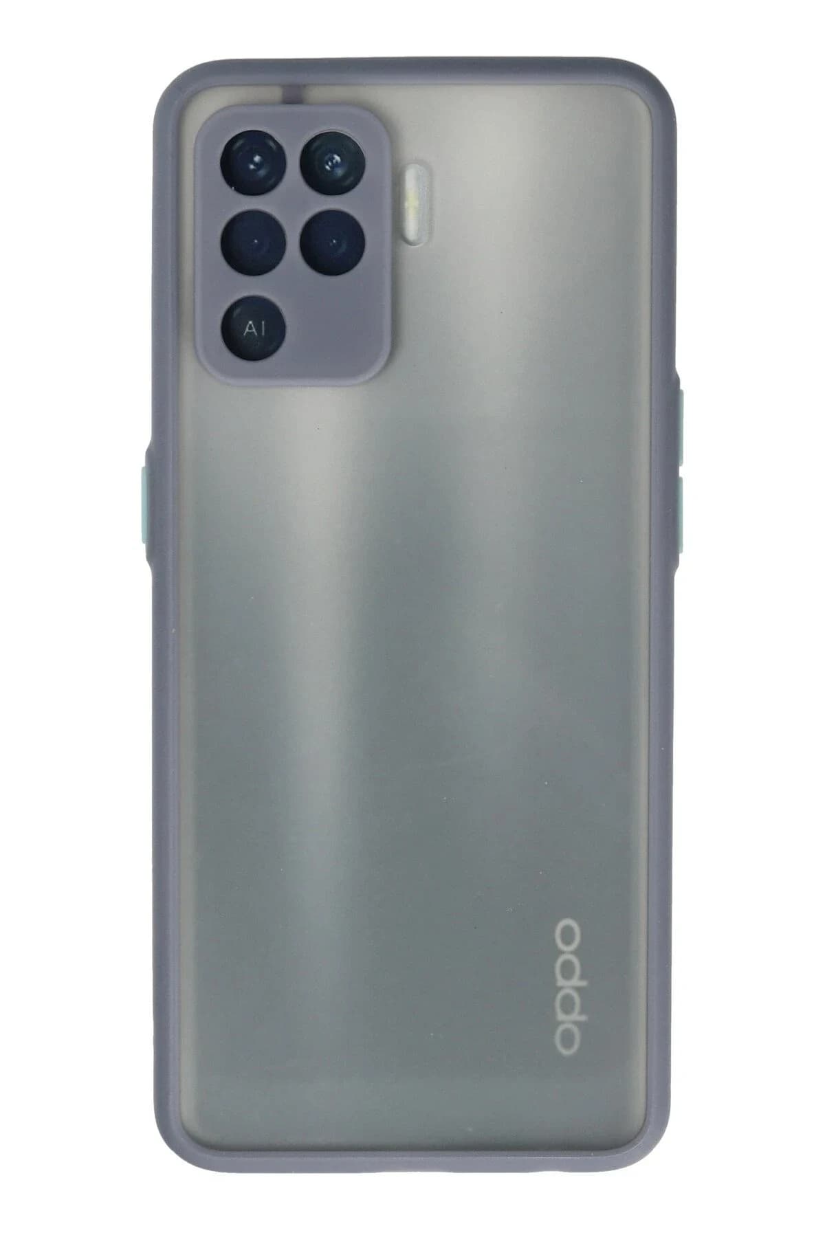 uryport Oppo Reno 5 Lite Kılıf Montreal Silikon Kapak - Gri