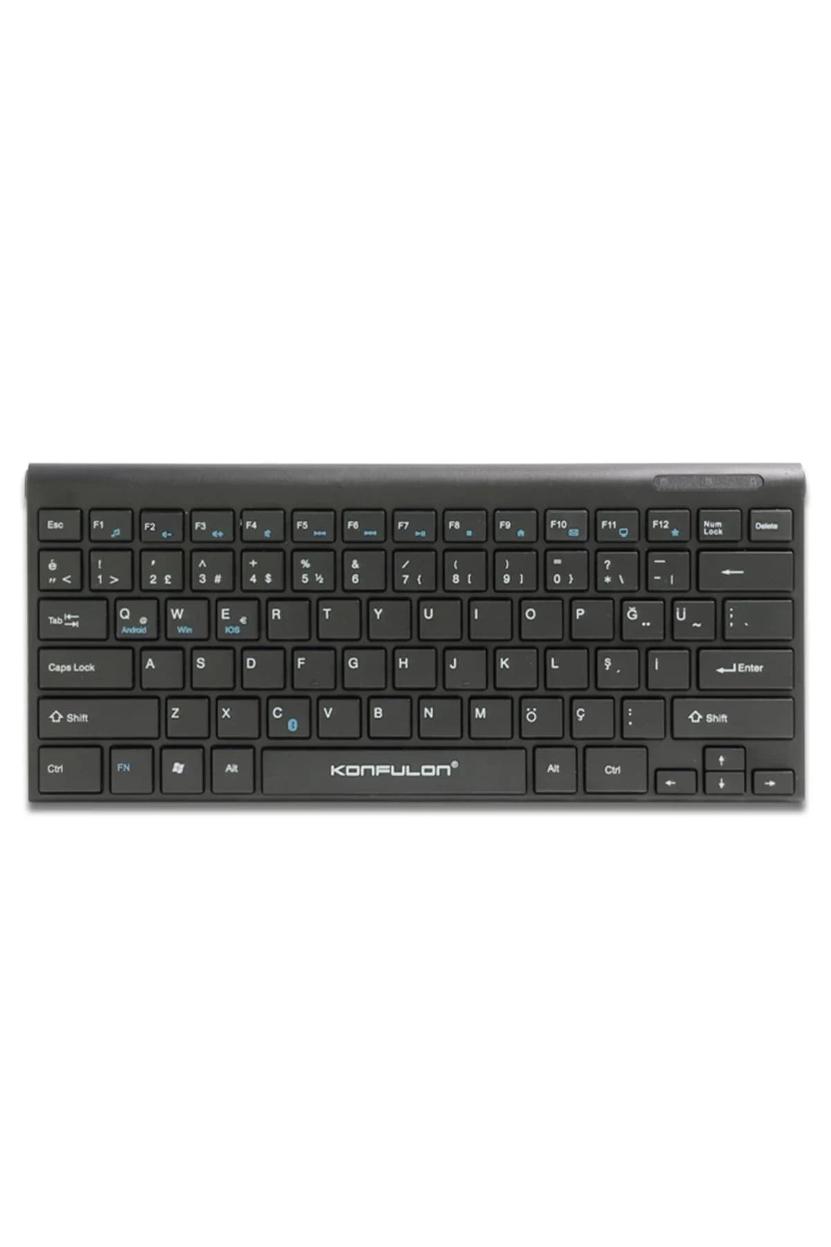 Konfulon V6 Bluetooth 5.0 Standlı Türkçe Q Klavye - Siyah