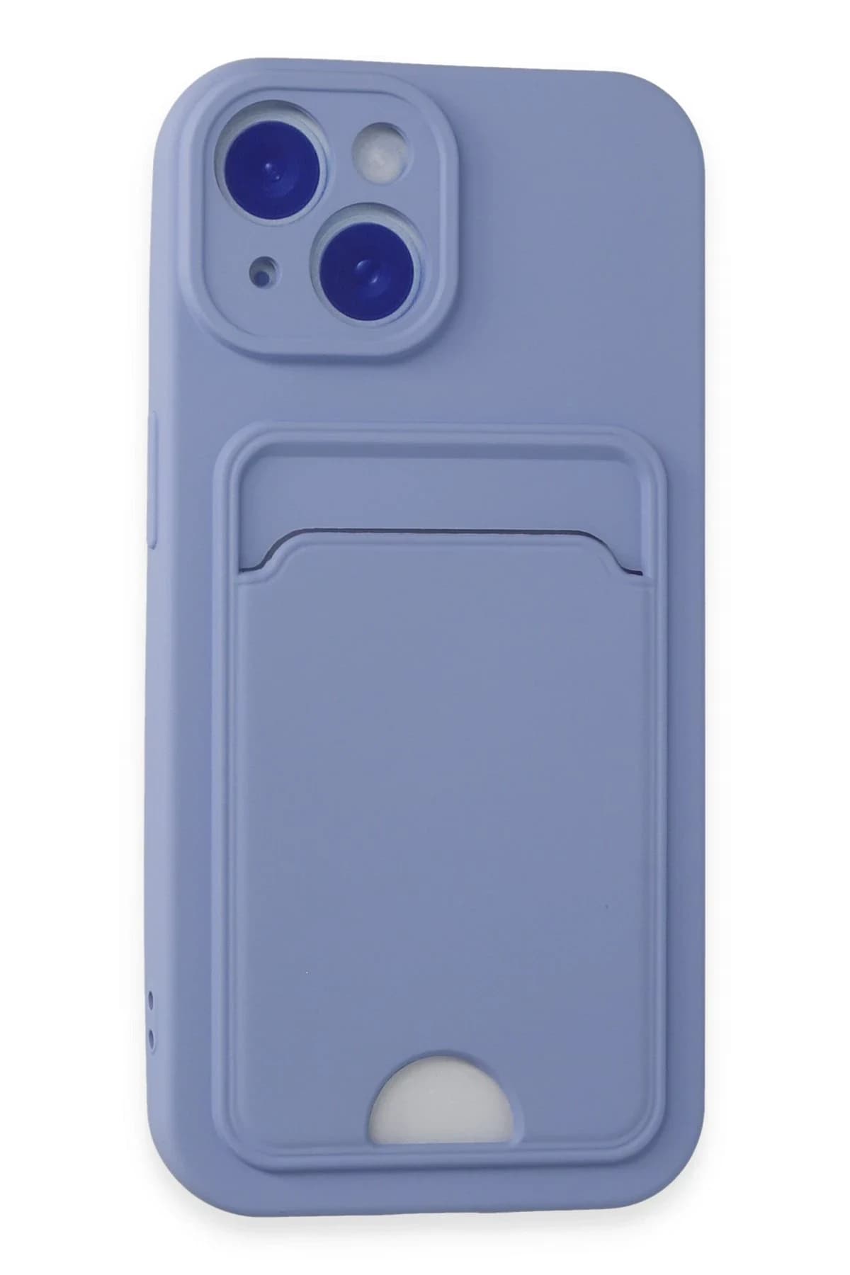 uryport Apple iPhone 15 Kılıf Kelvin Kartvizitli Silikon - Lila
