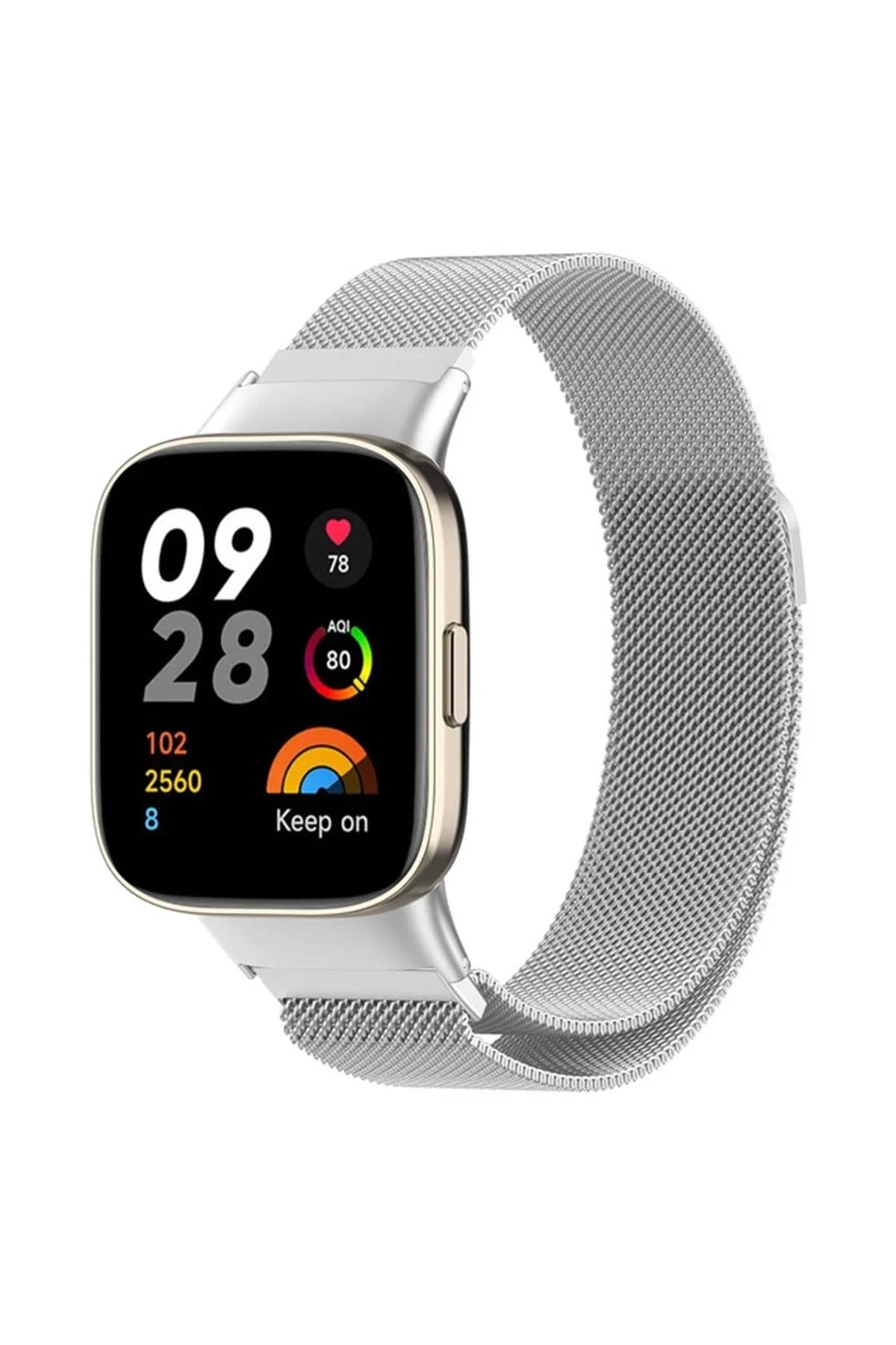 uryport Xiaomi Redmi Watch 3 Metal Mıknatıslı Kordon - Gümüş