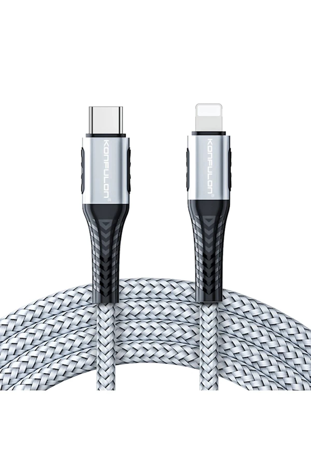 Konfulon DC35 Type-C to Lightning Kablo 1MT - Gri