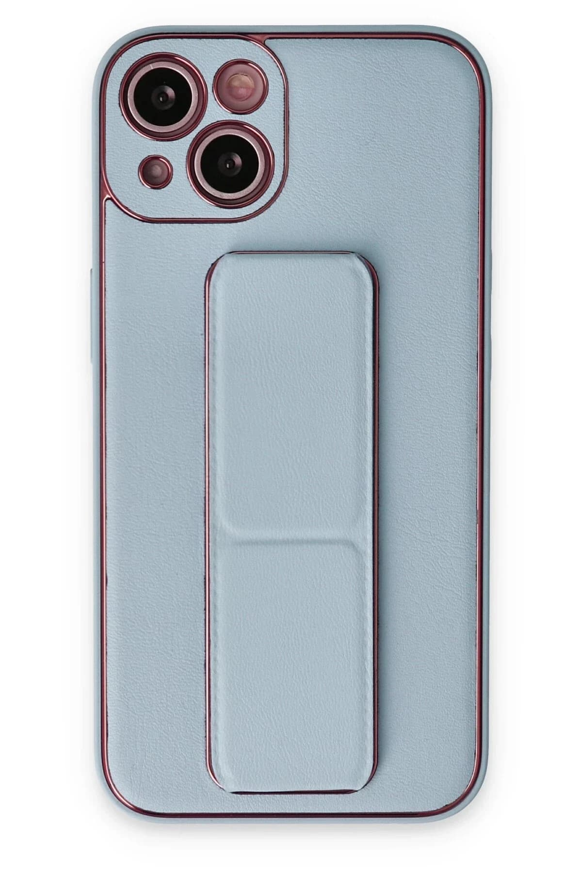 uryport Apple iPhone 14 Plus Kılıf Coco Deri Standlı Kapak - Sky Blue