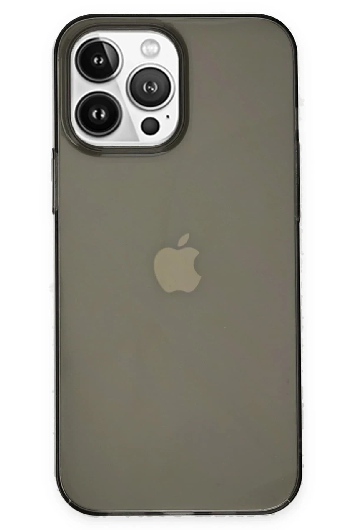 uryport Apple iPhone 14 Pro Max Kılıf Pc Sert Şeffaf Kapak - Siyah