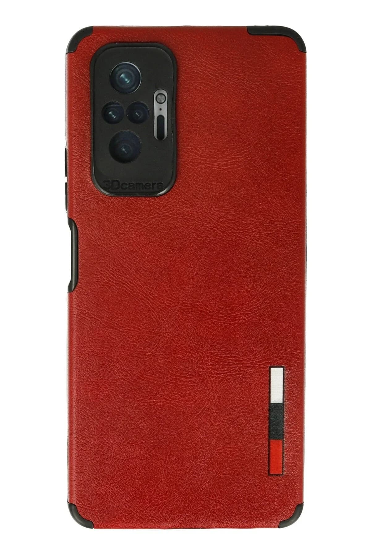 uryport Xiaomi Redmi Note 10 Pro Kılıf Loop Deri Silikon - Kırmızı