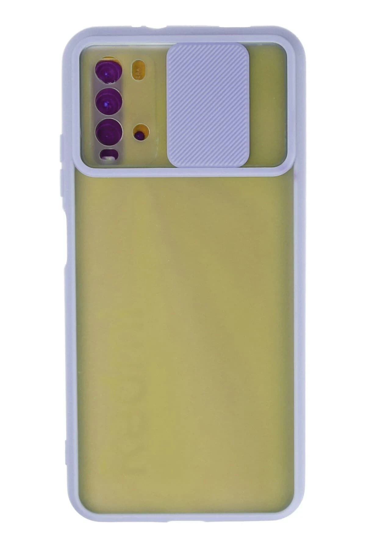 uryport Xiaomi Redmi 9T Kılıf Palm Buzlu Kamera Sürgülü Silikon - Lila