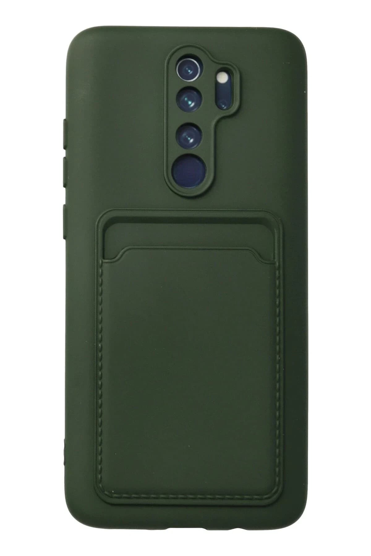 uryport Xiaomi Redmi Note 8 Pro Kılıf Kelvin Kartvizitli Silikon - Koyu Yeşil