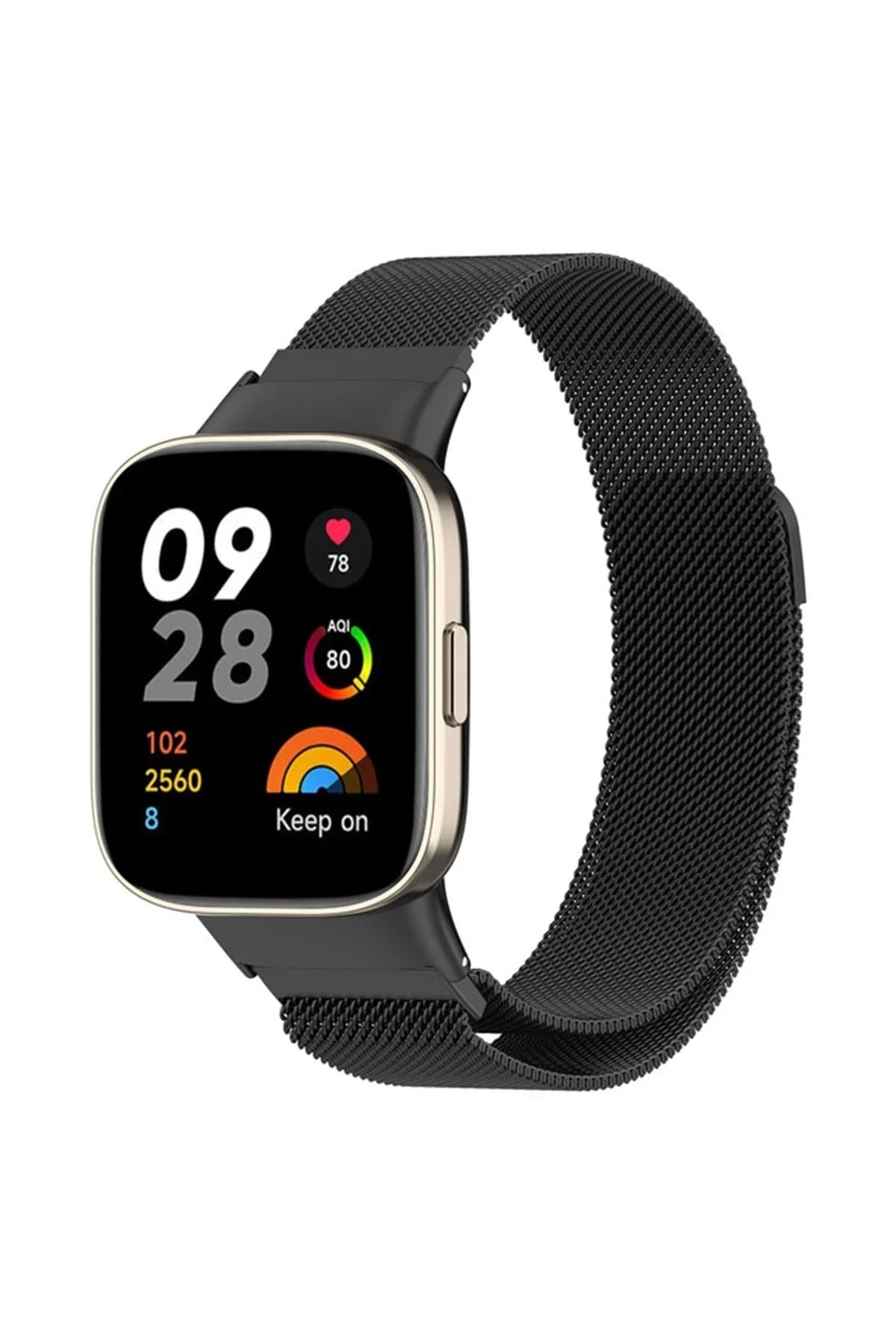 uryport Xiaomi Redmi Watch 3 Metal Mıknatıslı Kordon - Siyah