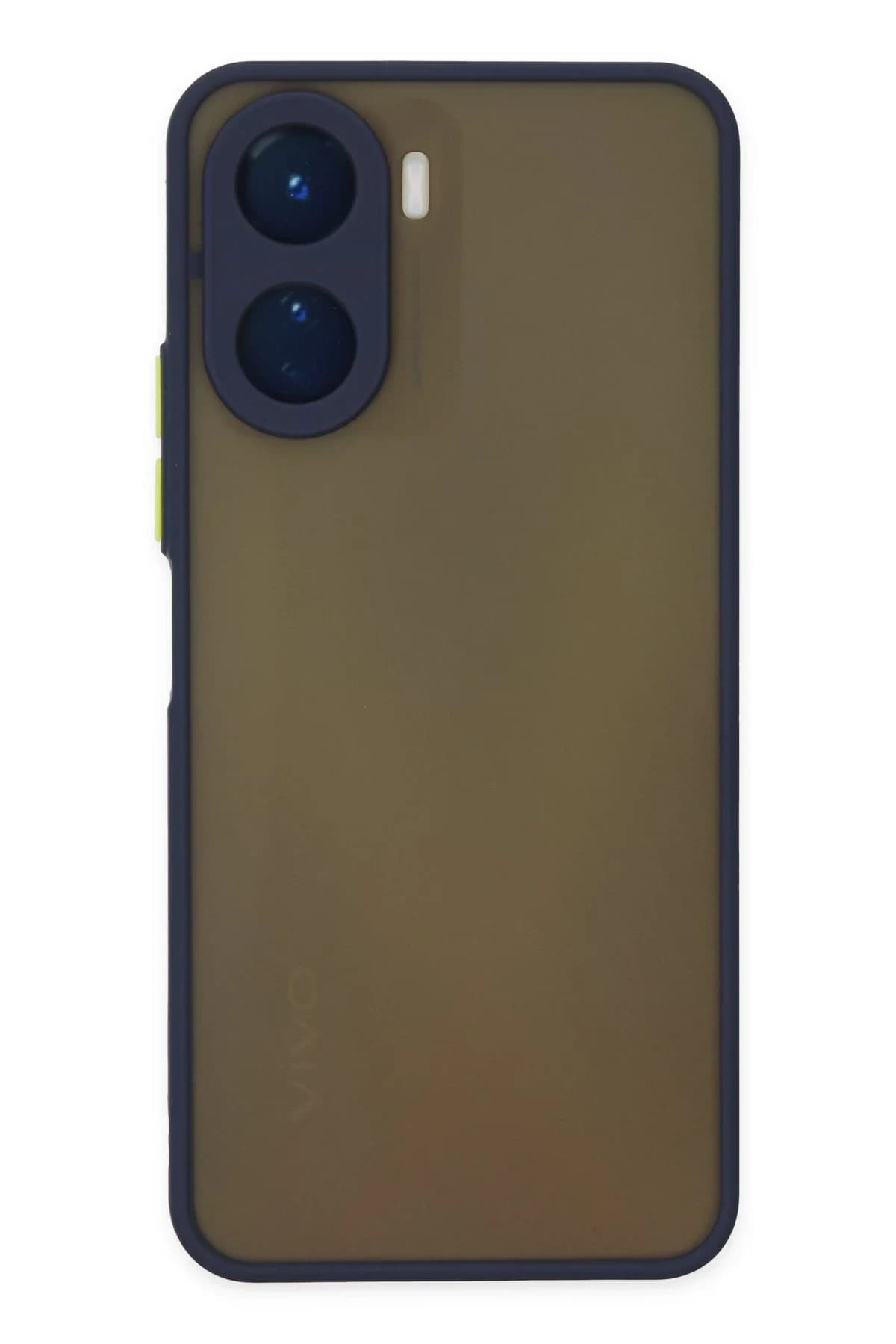 uryport Vivo Y16 Kılıf Montreal Silikon Kapak - Lacivert